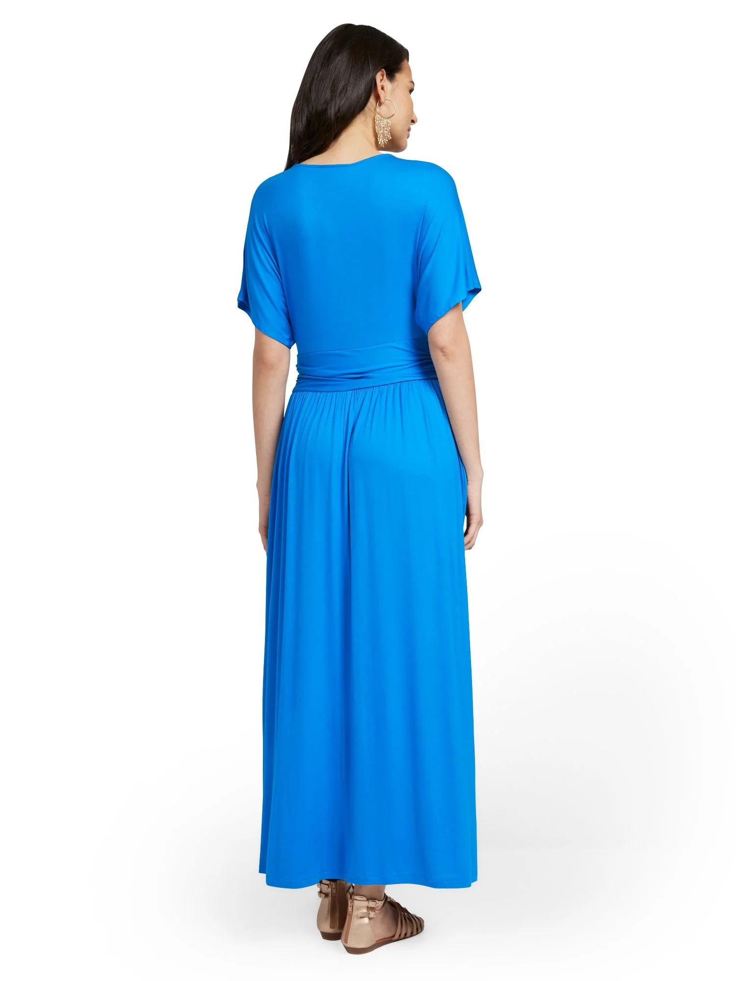 Petite Short-Sleeve Dolman Maxi Dress - Image 6