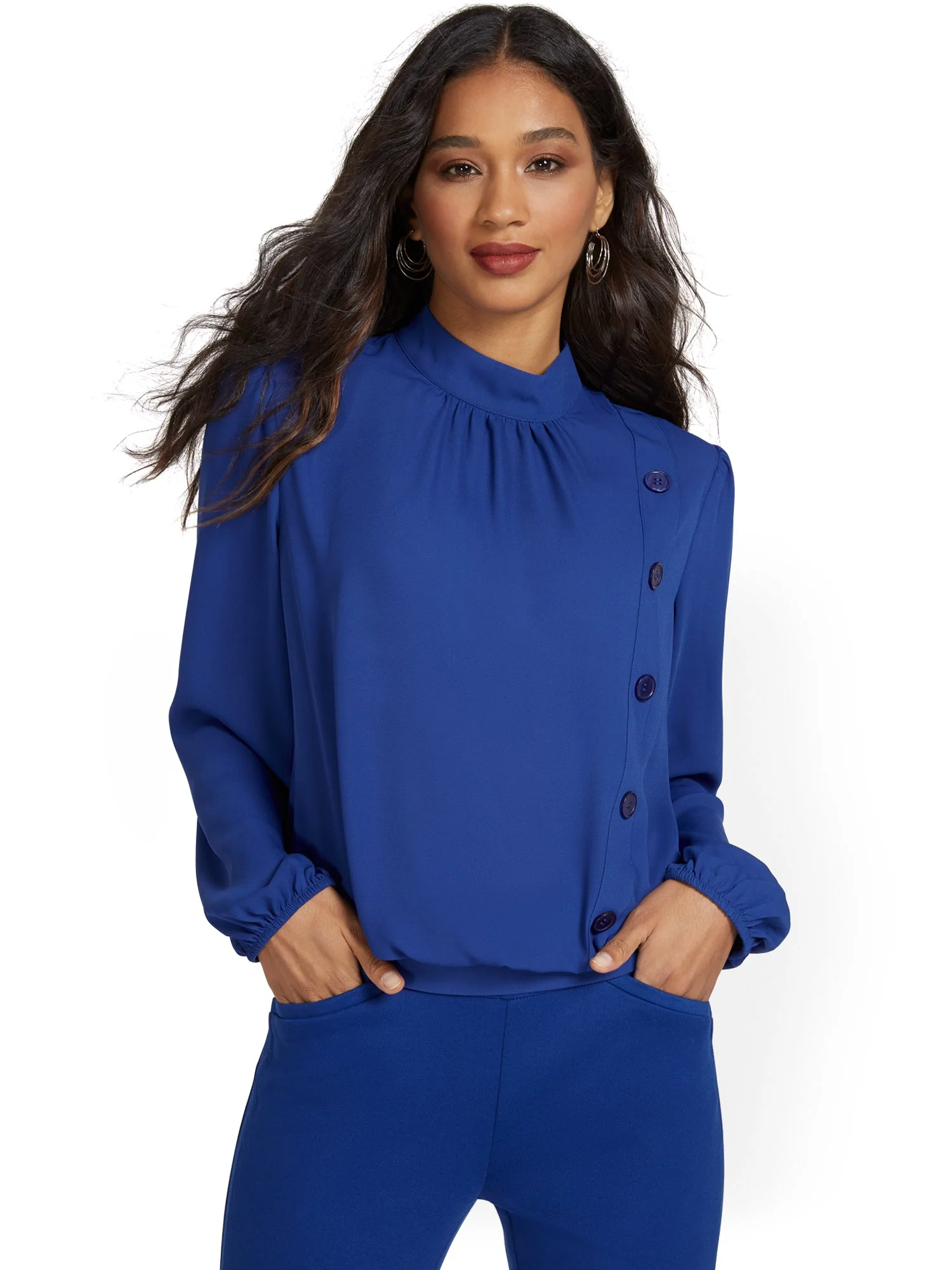 Petite Side-Button Blouse - Image 8