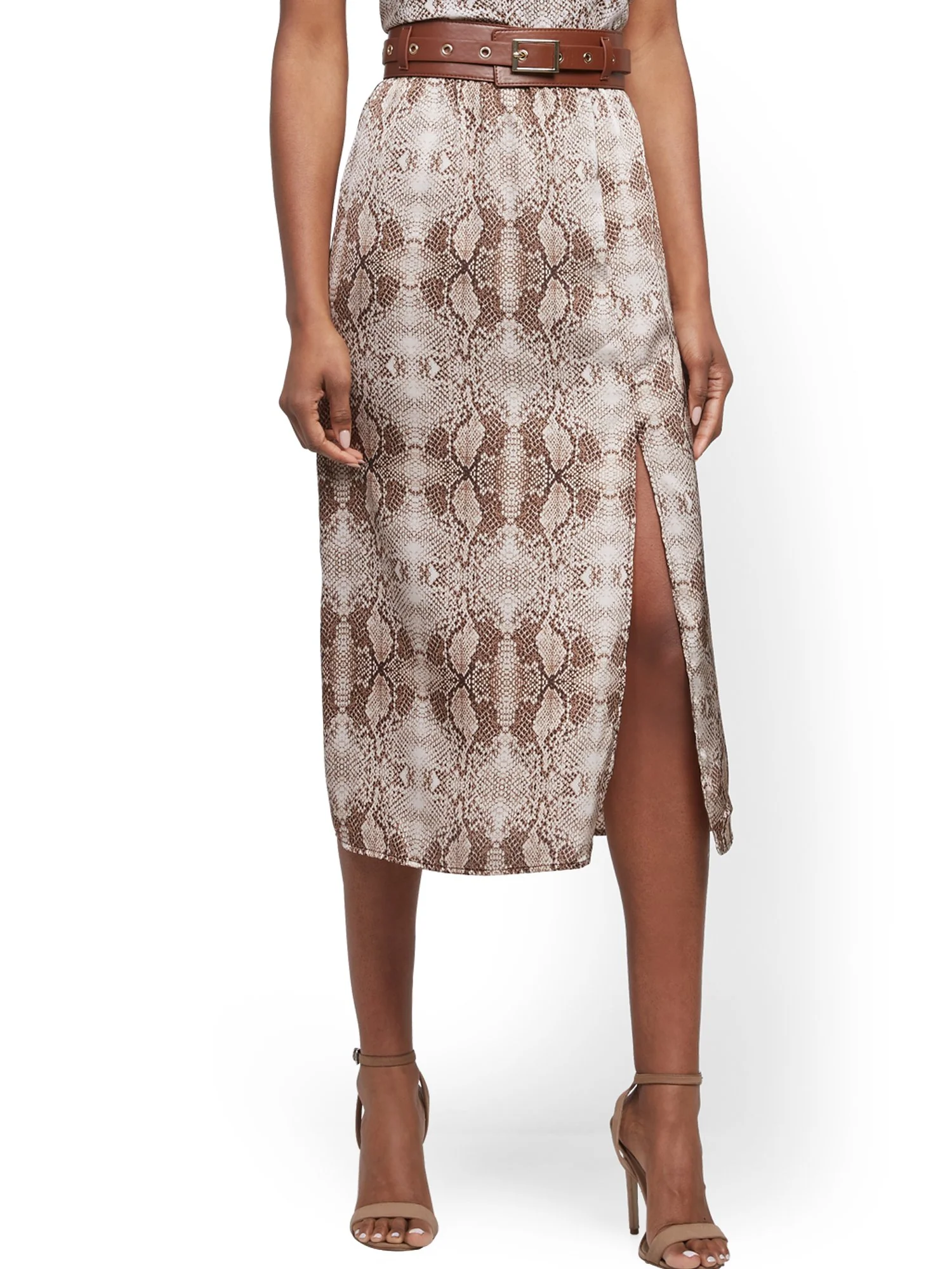 Petite Snake-Print Slip Skirt - Image 2