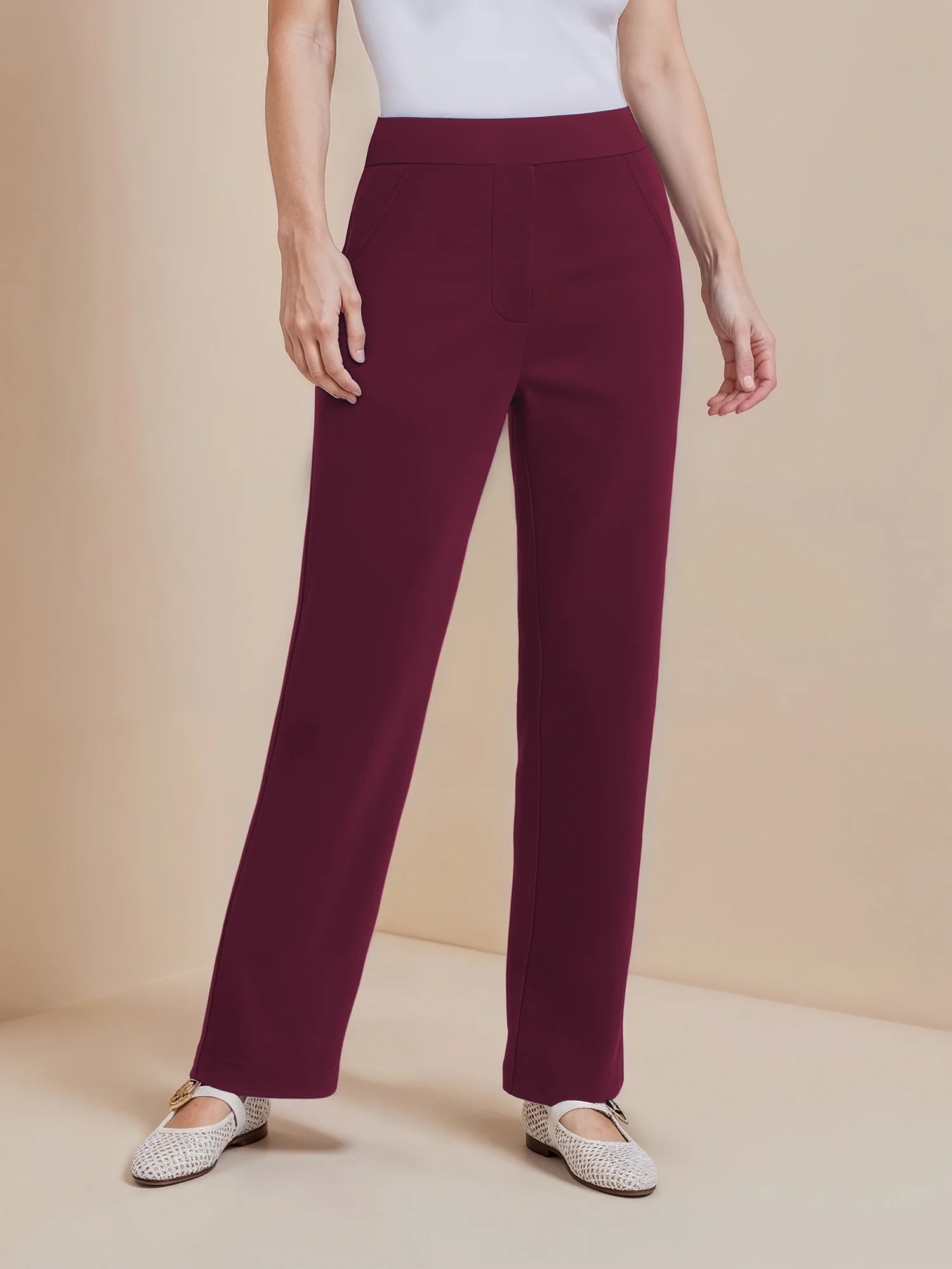 Petite Straight Fit Ponte Pant - Image 25