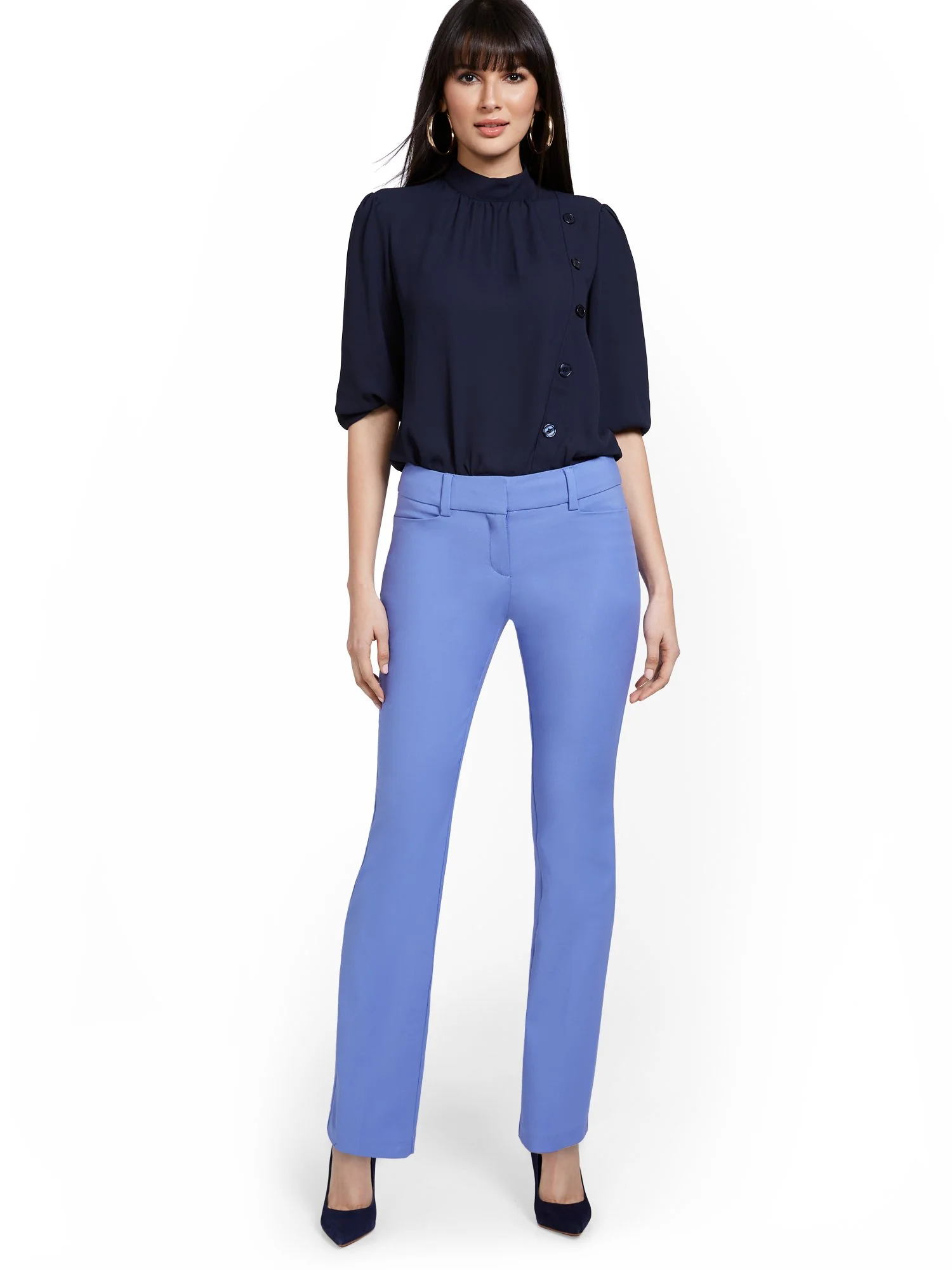 Petite Straight-Leg Pant - All-Season Stretch - 7th Avenue - Image 19