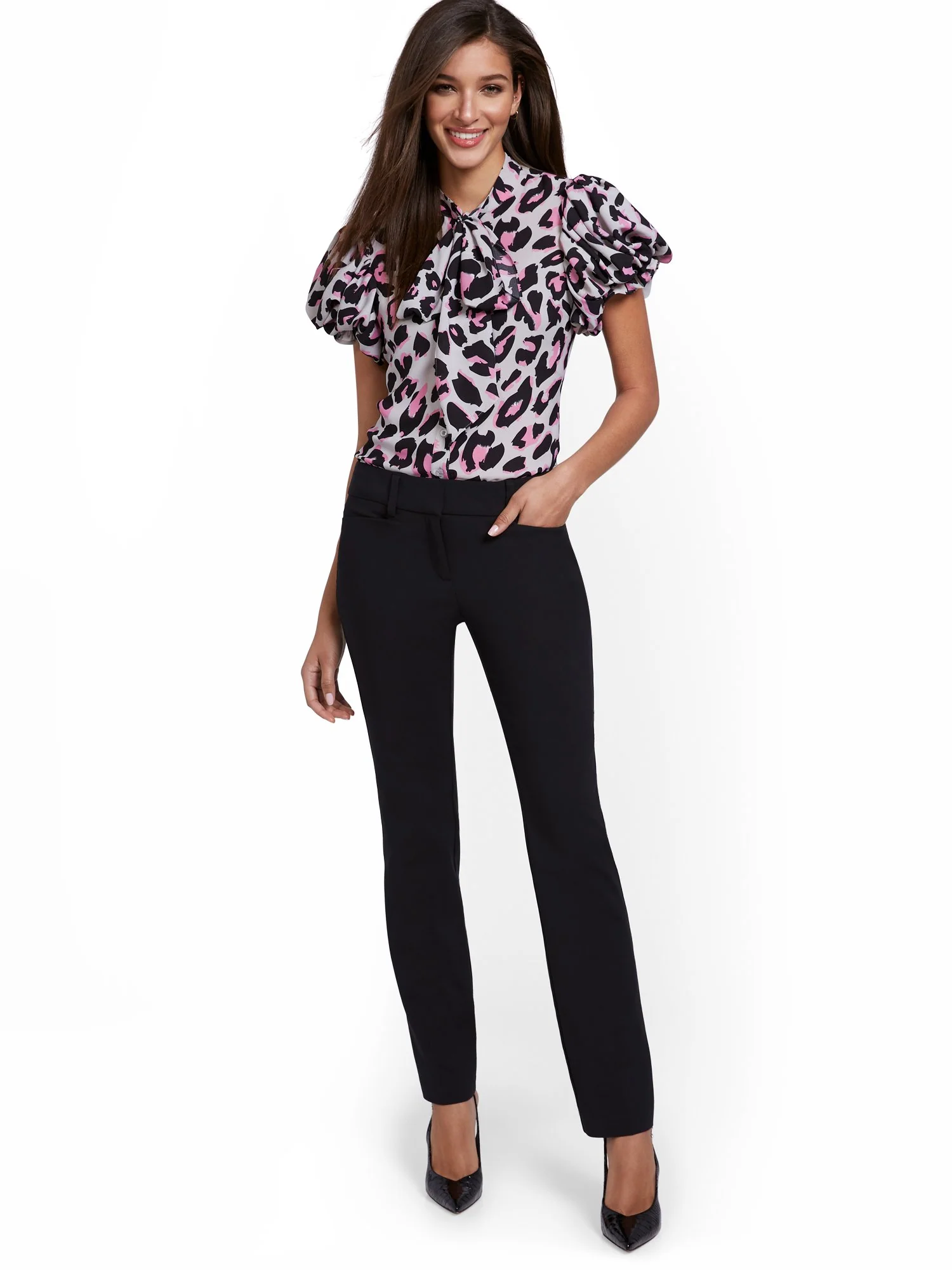 Petite Straight-Leg Pant - All-Season Stretch - 7th Avenue - Image 4