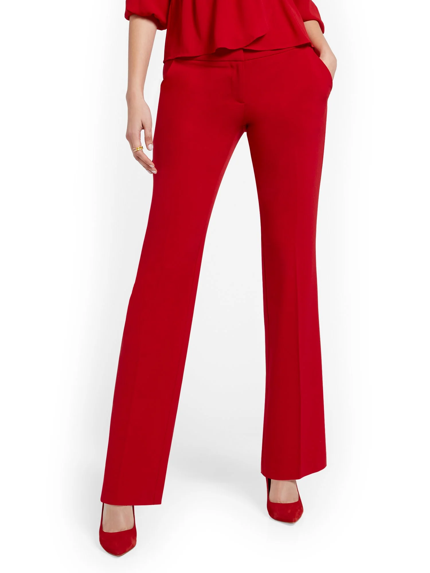 Petite Straight-Leg Pant - Essential Stretch - 7th Avenue - Image 11