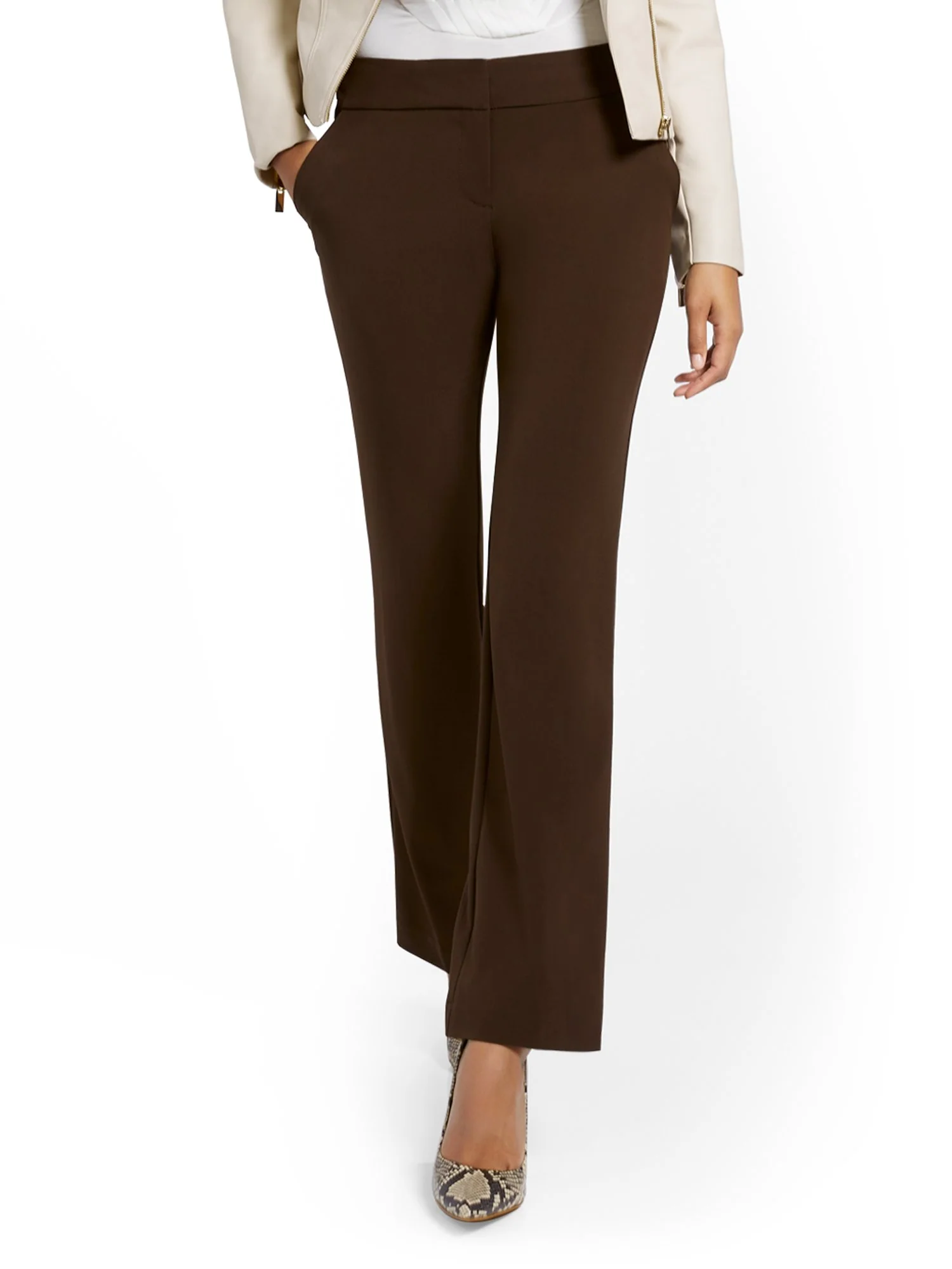 Petite Straight-Leg Pant - Essential Stretch - 7th Avenue - Image 22