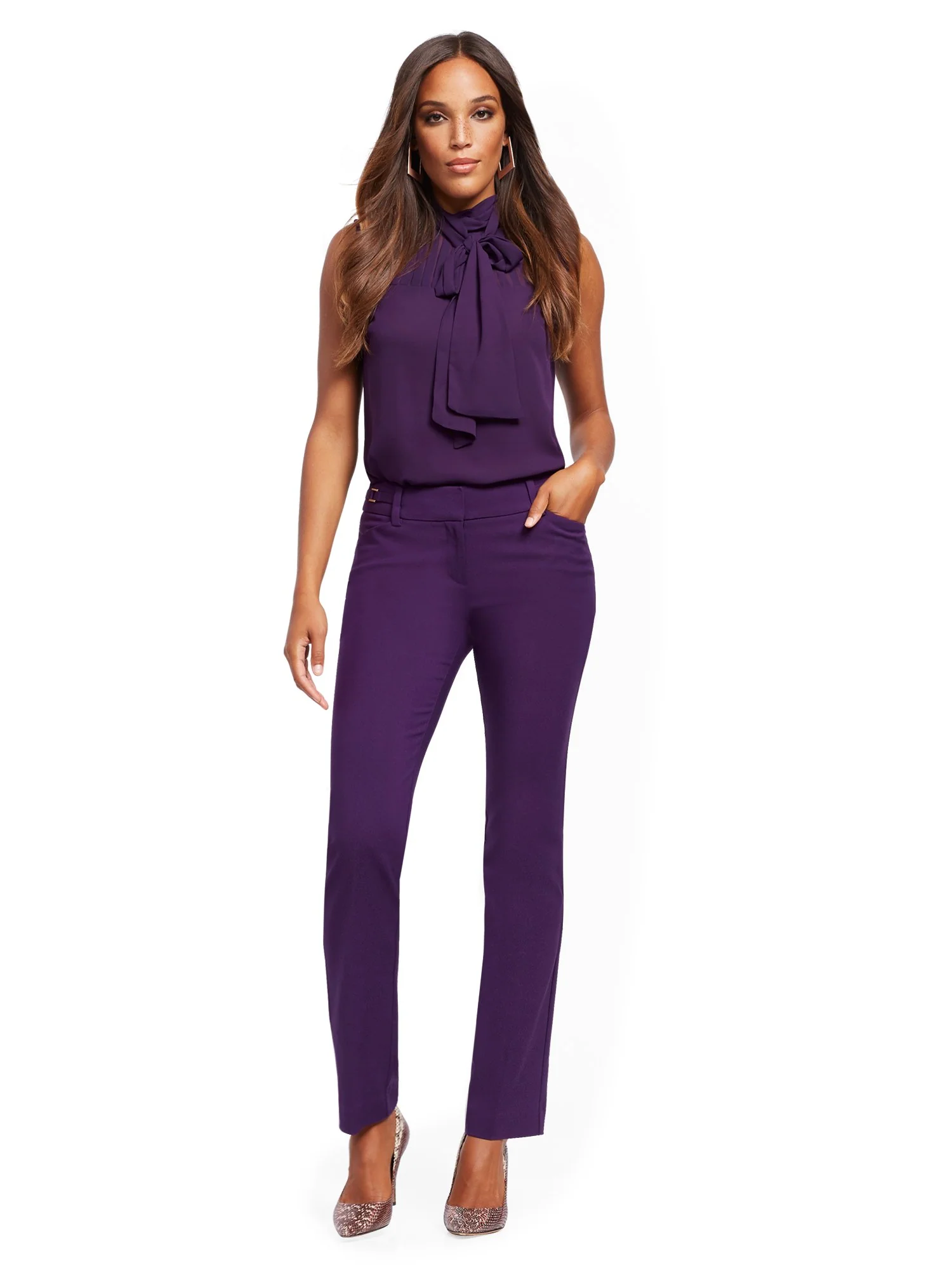 Petite Straight-Leg Pant - Modern - All-Season Stretch - 7th Avenue - Image 22