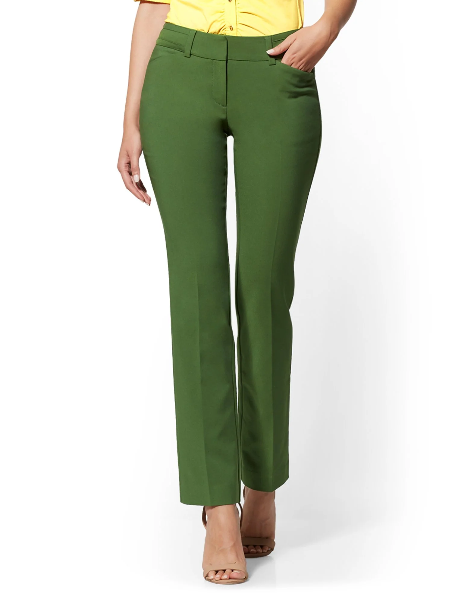 Petite Straight-Leg Pant - Signature Fit - All-Season Stretch - 7th Avenue - Image 10