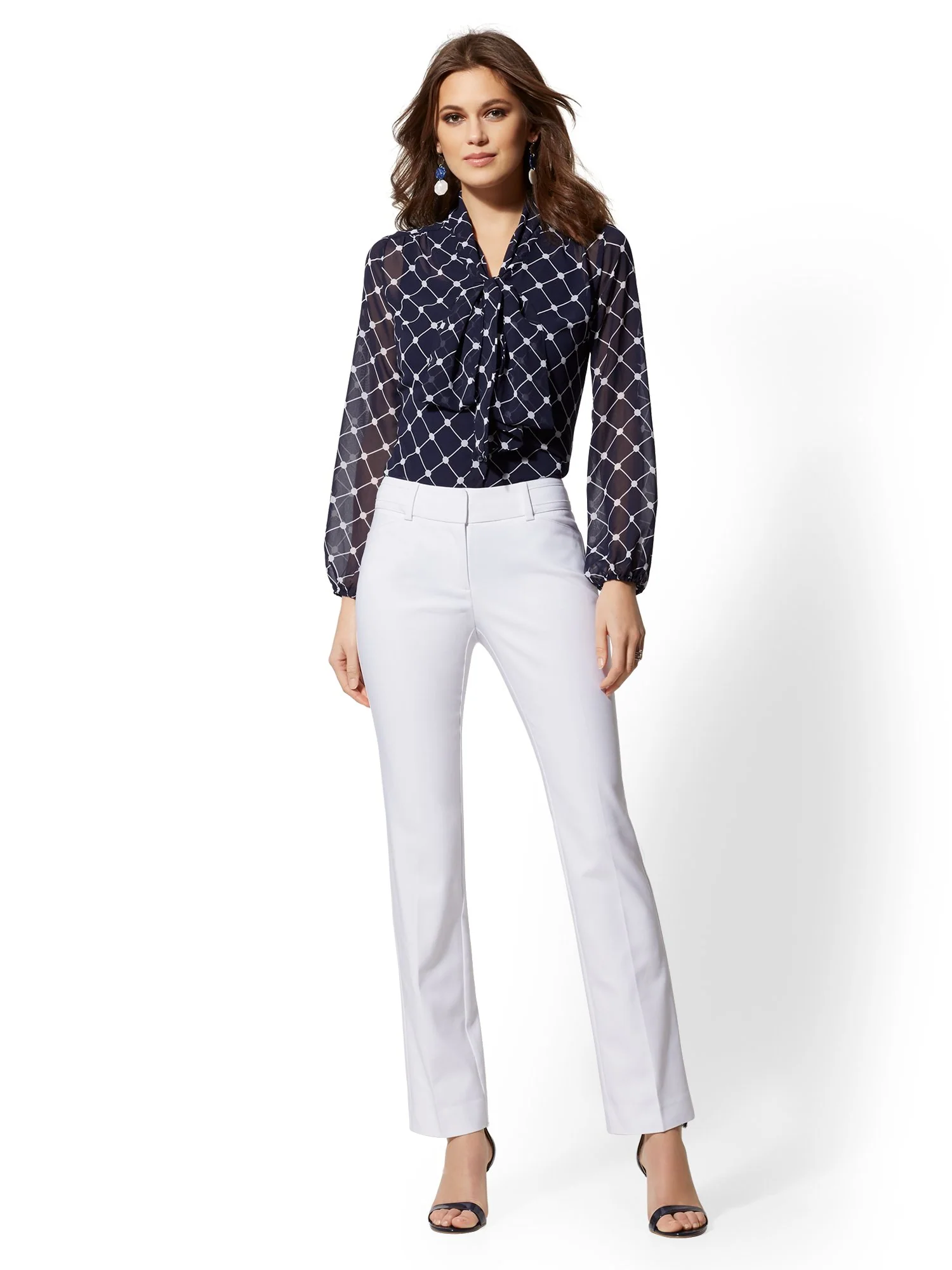 Petite Straight-Leg Pant - Signature Fit - All-Season Stretch - 7th Avenue - Image 8