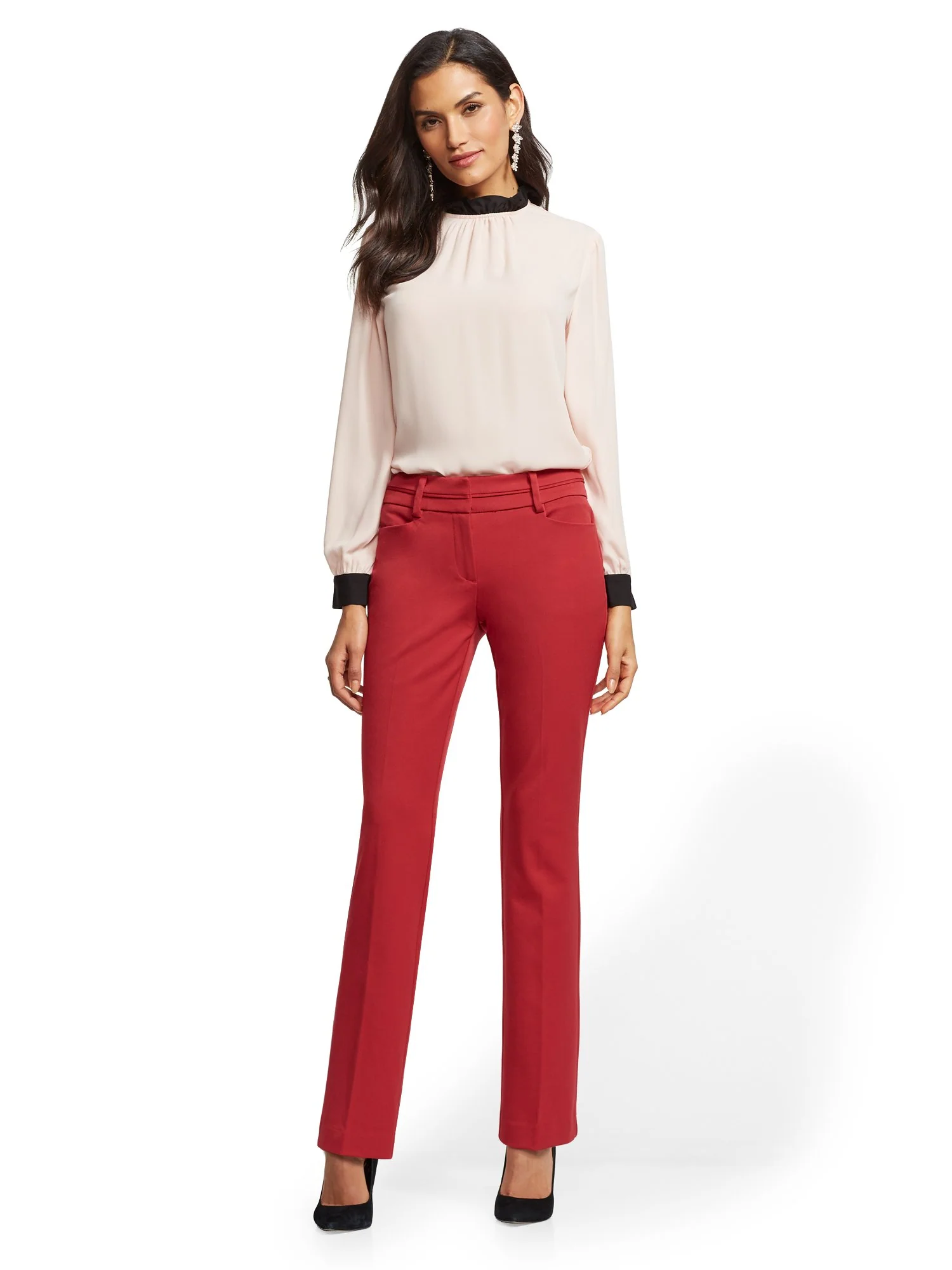 Petite Straight-Leg Pant - Signature Fit - Superstretch - 7th Avenue - Image 3