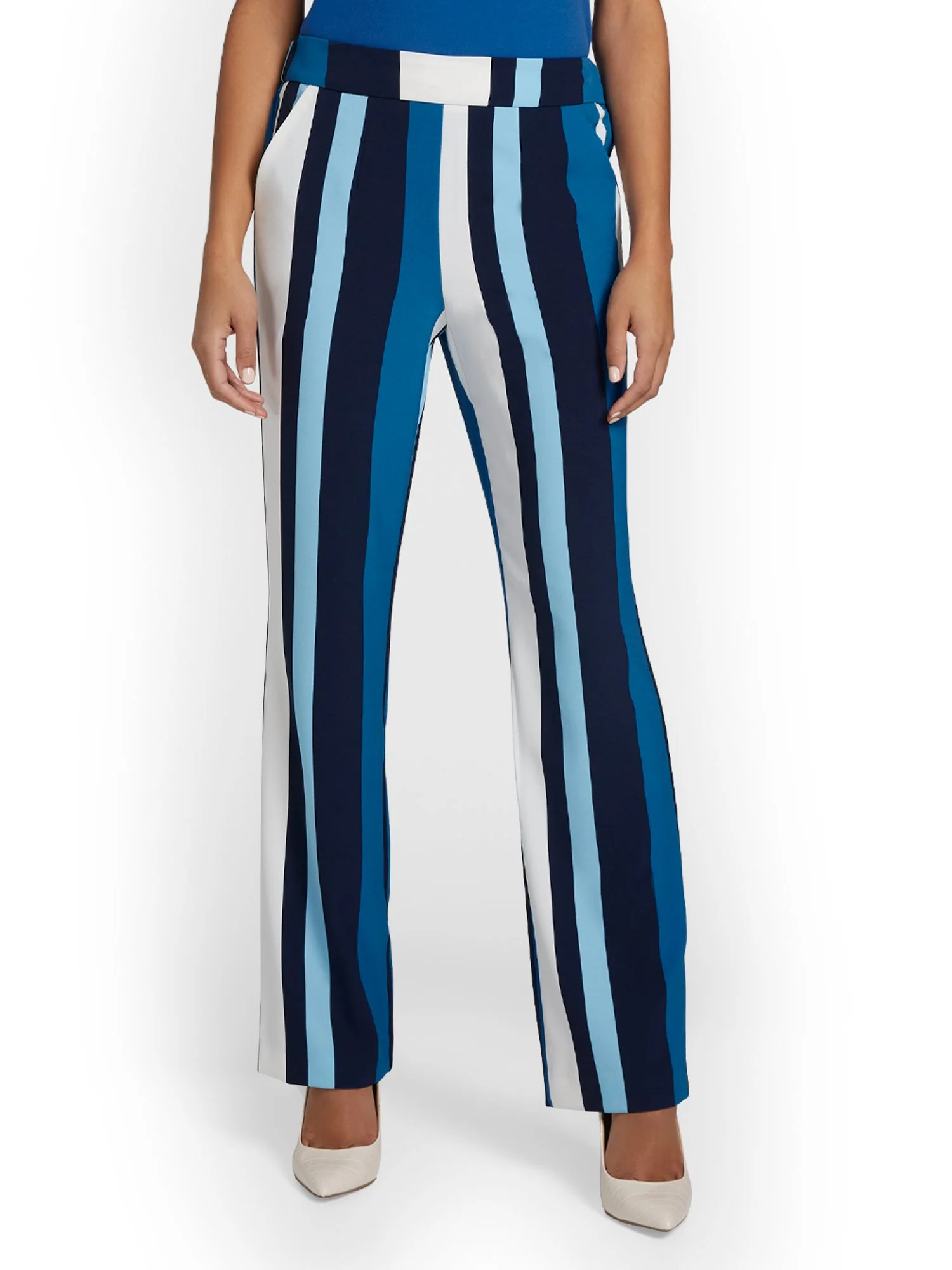 Petite Striped Palazzo Pant - Image 2