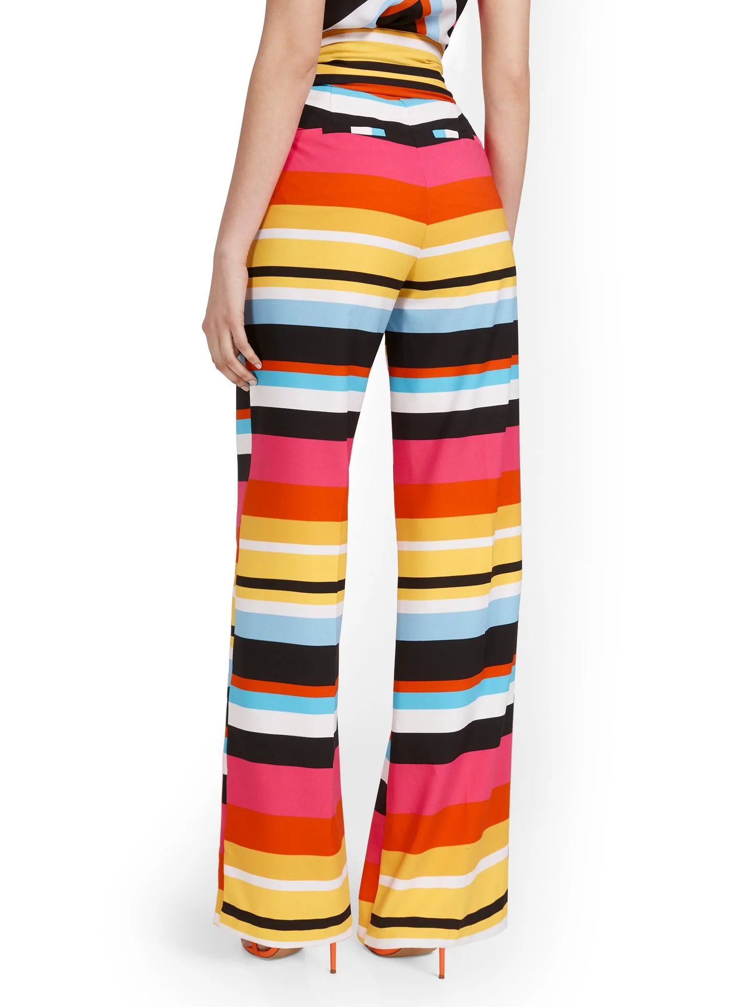 Petite Tie-Waist Stripe Palazzo Pant - Image 3