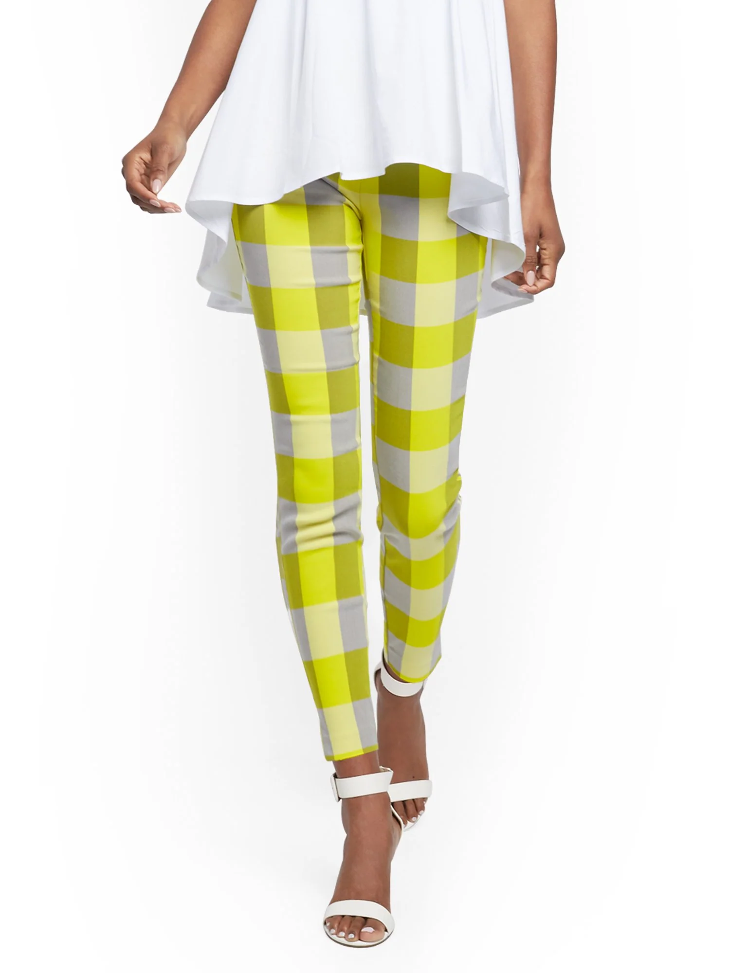 Petite Whitney High-Waisted Pull-On Ankle Pant - Plaid - Image 2
