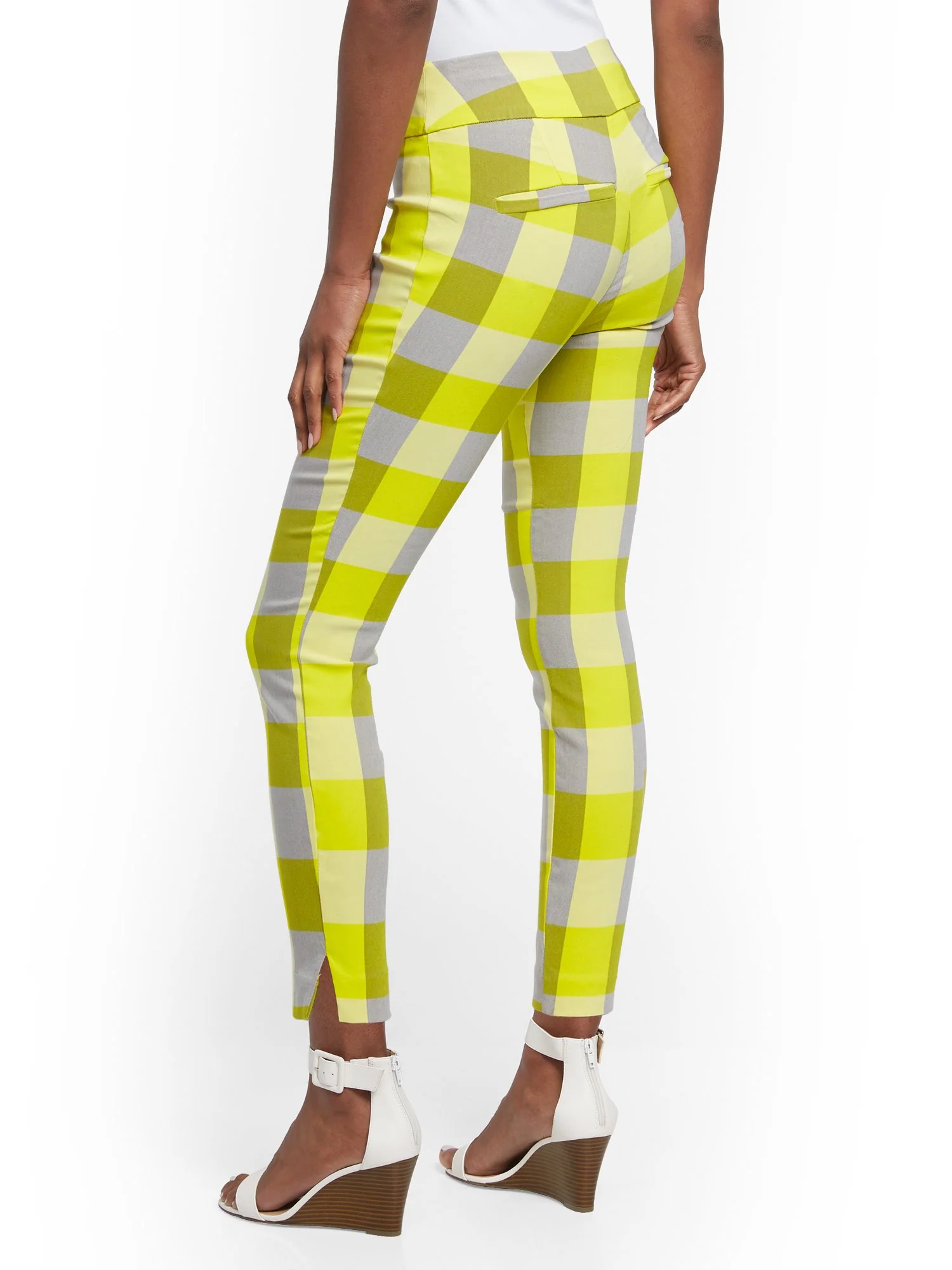 Petite Whitney High-Waisted Pull-On Ankle Pant - Plaid - Image 3