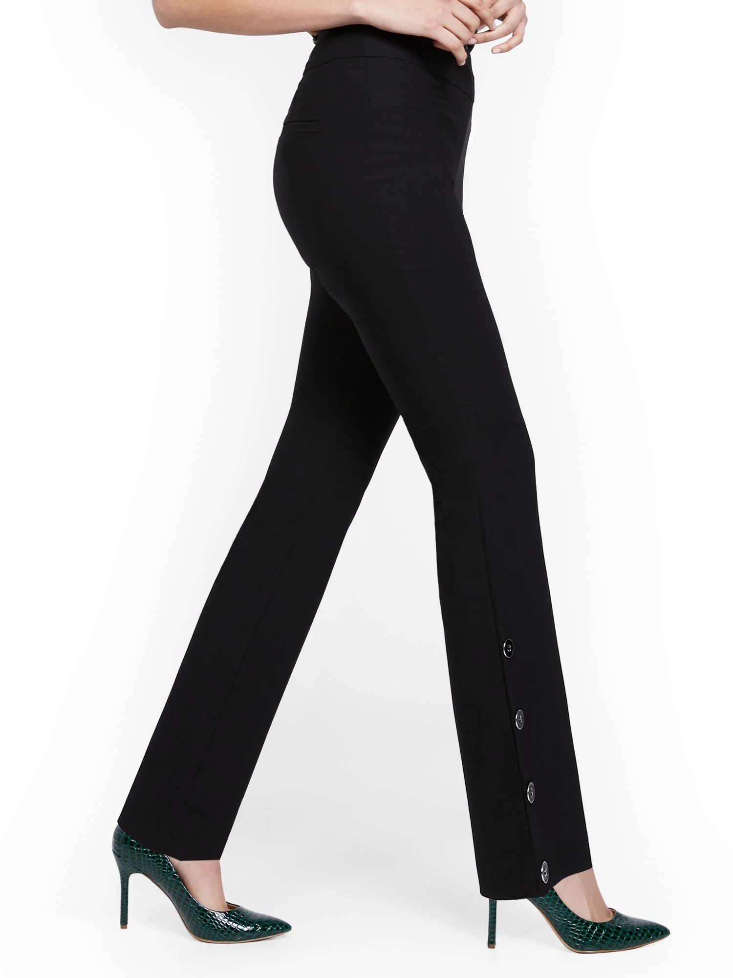 Petite Whitney High-Waisted Pull-On Barely Bootcut Pant
