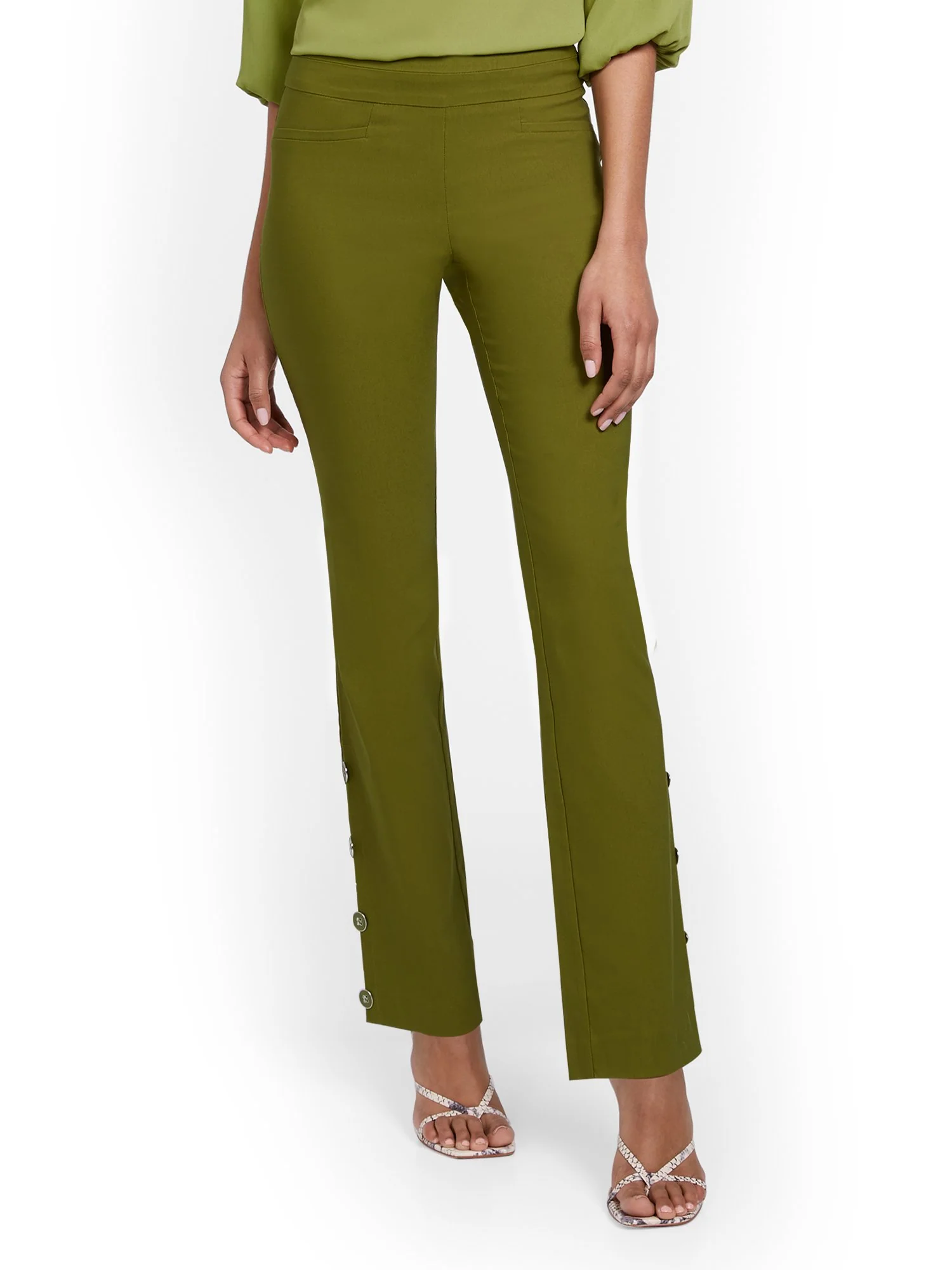 Petite Whitney High-Waisted Pull-On Barely Bootcut Pant - Image 6