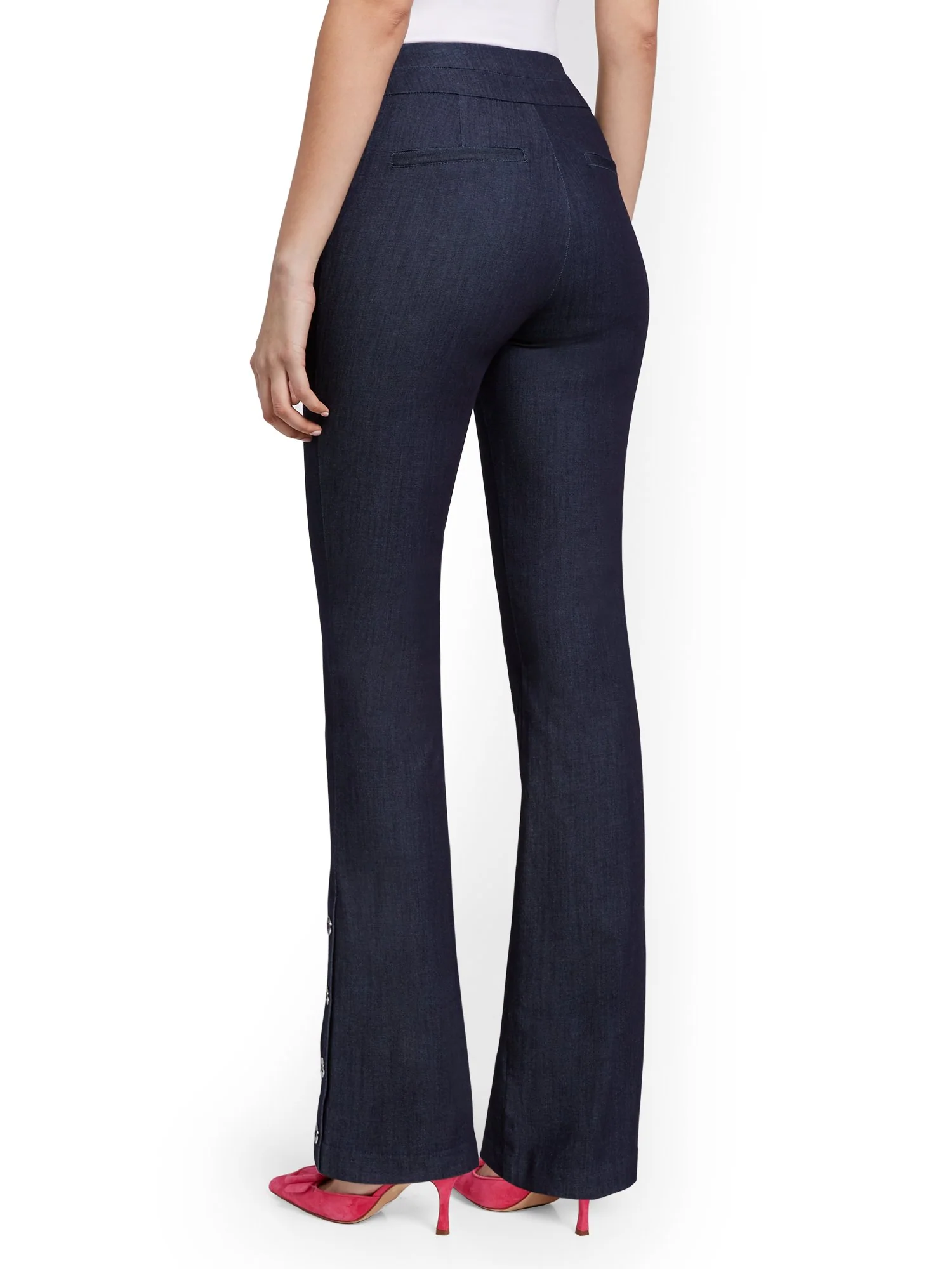 Petite Whitney High-Waisted Pull-On Barely Bootcut Pant - Navy - Image 3
