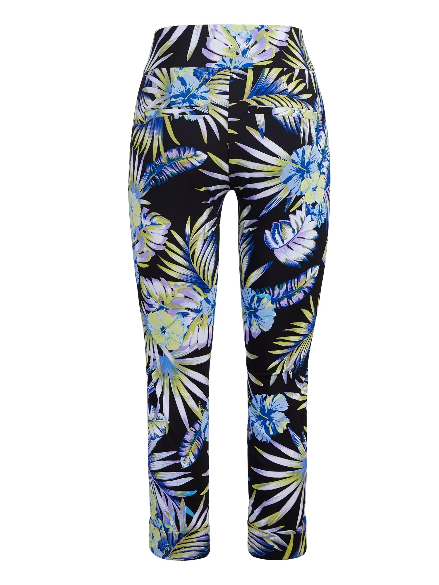 Petite Whitney High-Waisted Pull-On Capri Pant - Tropical Print - Image 3
