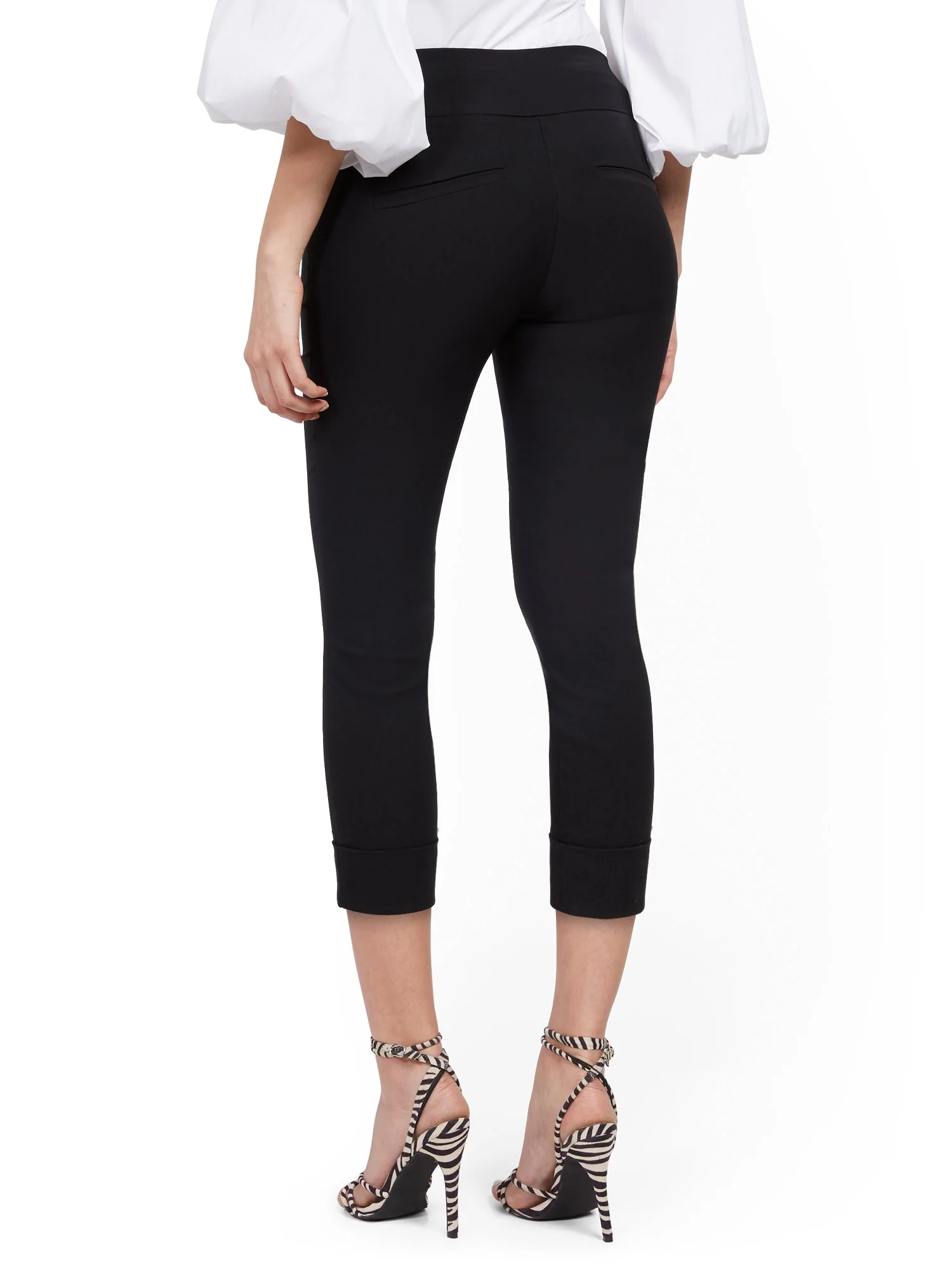 Petite Whitney High-Waisted Pull-On Slim-Leg Capri Pant - Image 3