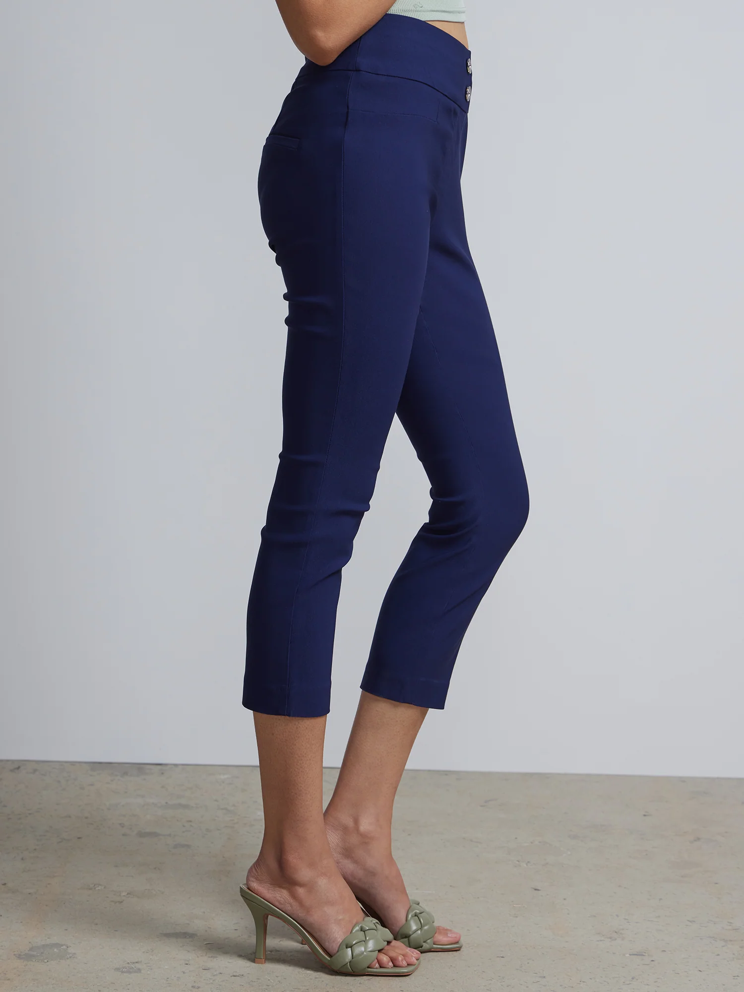 Petite Whitney High-Waisted Pull-On Slim-Leg Capri Pant - Image 10