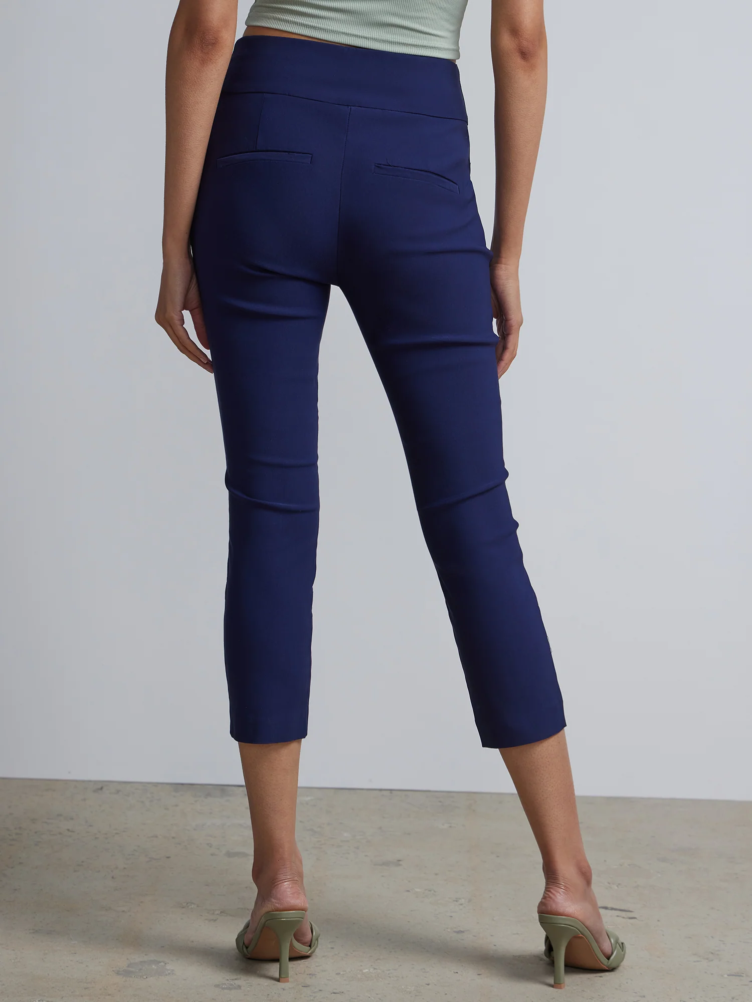 Petite Whitney High-Waisted Pull-On Slim-Leg Capri Pant - Image 11