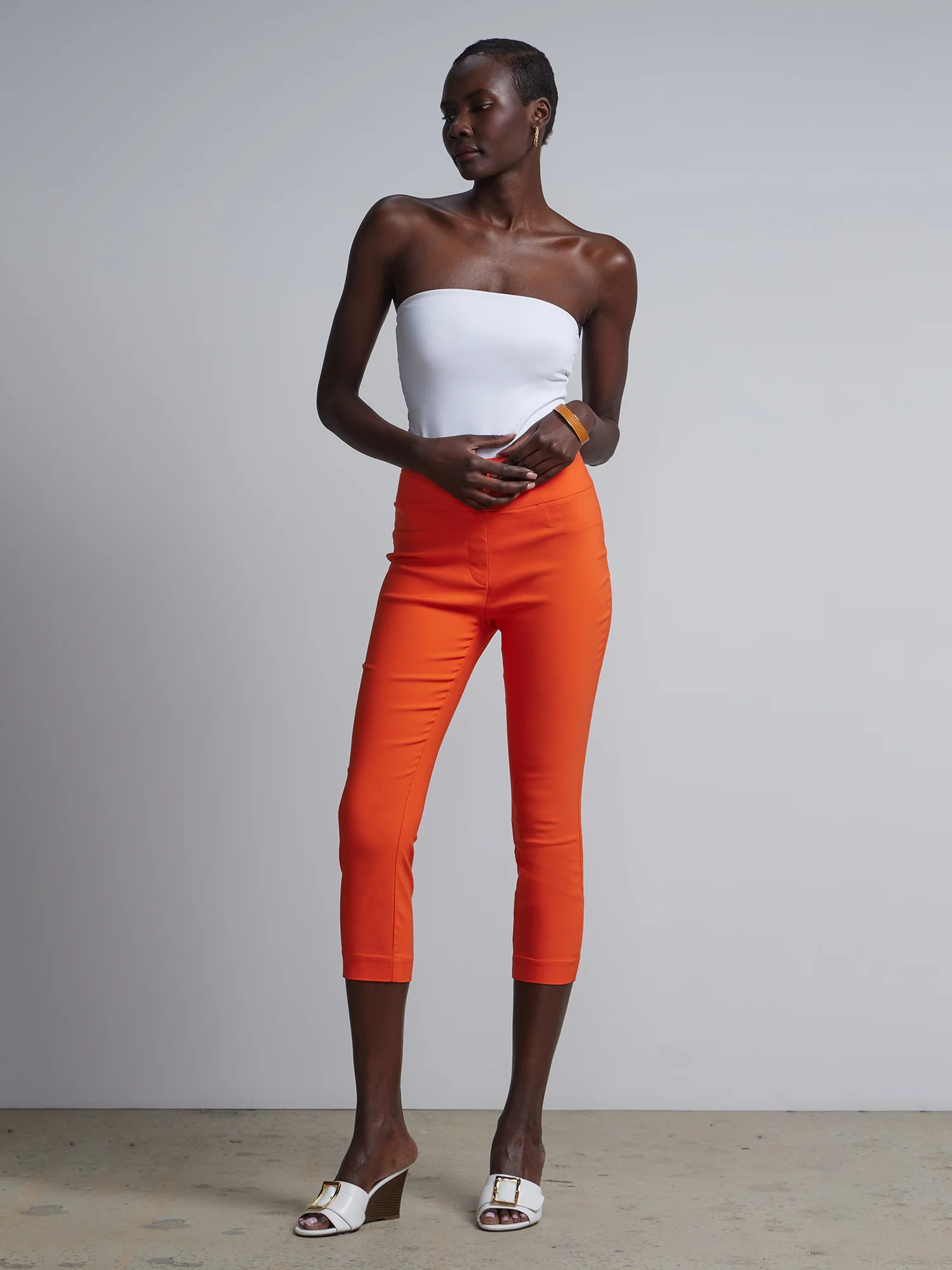Petite Whitney High-Waisted Pull-On Slim-Leg Capri Pant - Image 25