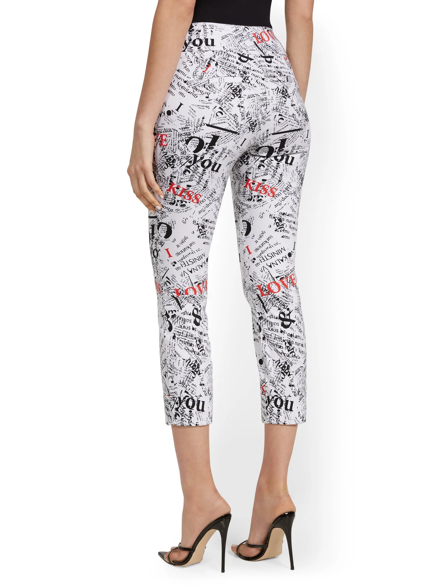 Petite Whitney High-Waisted Pull-On Slim-Leg Capri Pant - Love - Image 3