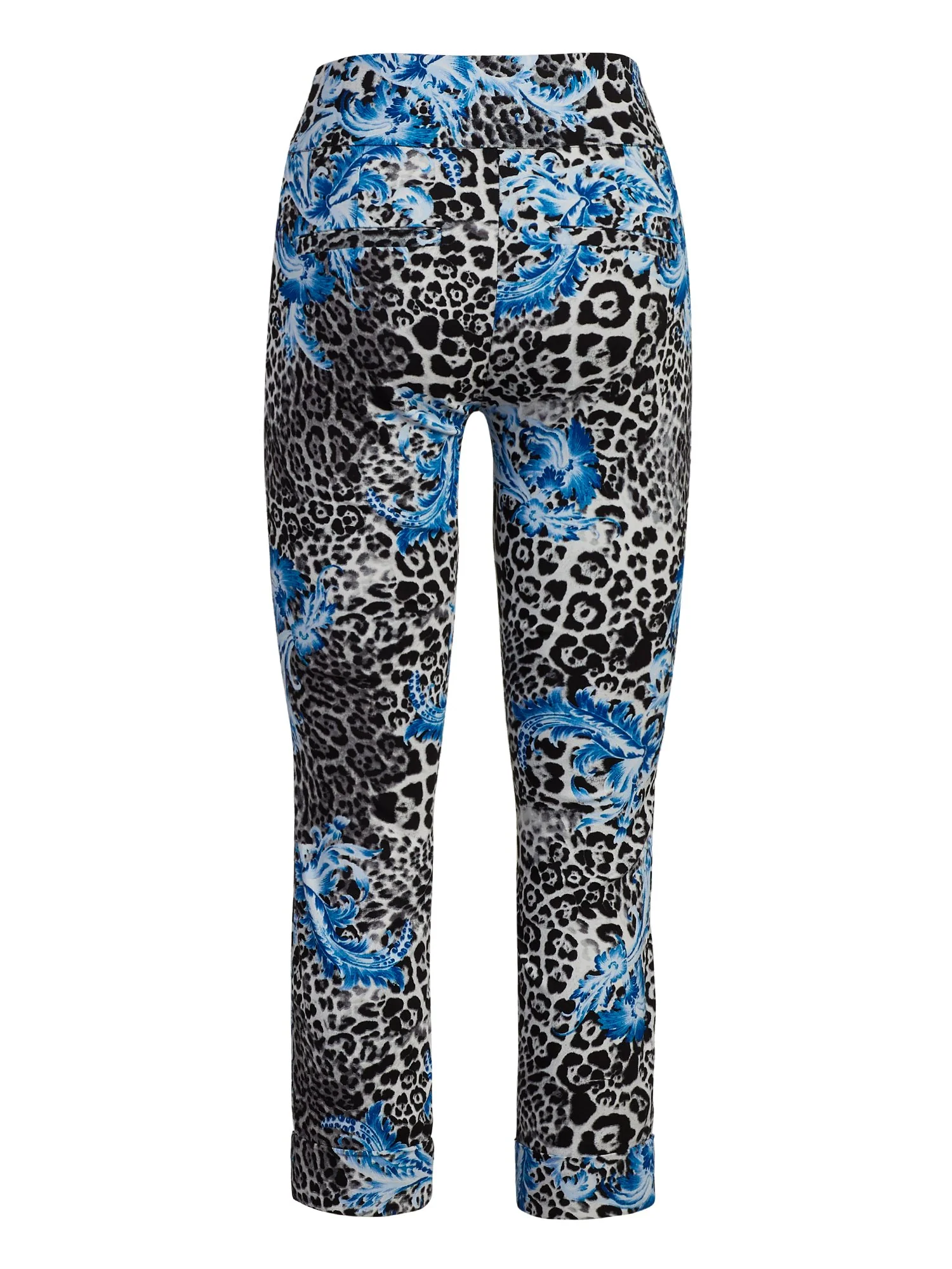 Petite Whitney High-Waisted Pull-On Slim-Leg Capri Pant - Scroll Print - Image 6