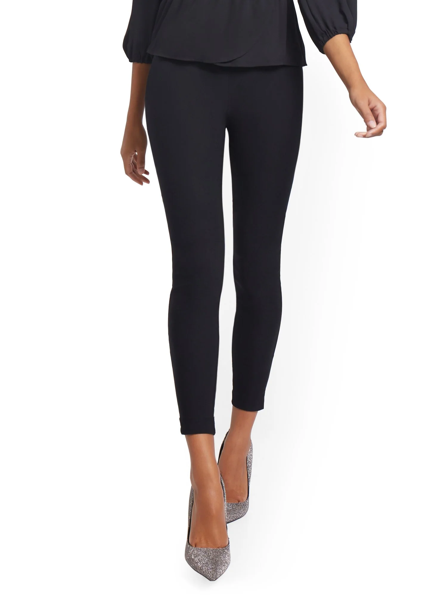 Petite Whitney High-Waisted Pull-On Slim-Leg Pant