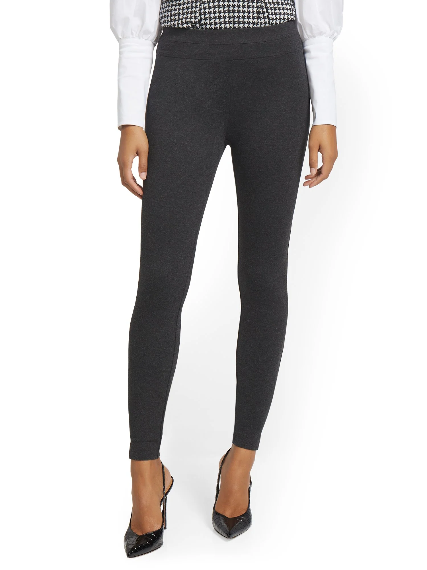Petite Whitney High-Waisted Pull-On Slim-Leg Pant - Ponte - 7th Avenue - Image 5