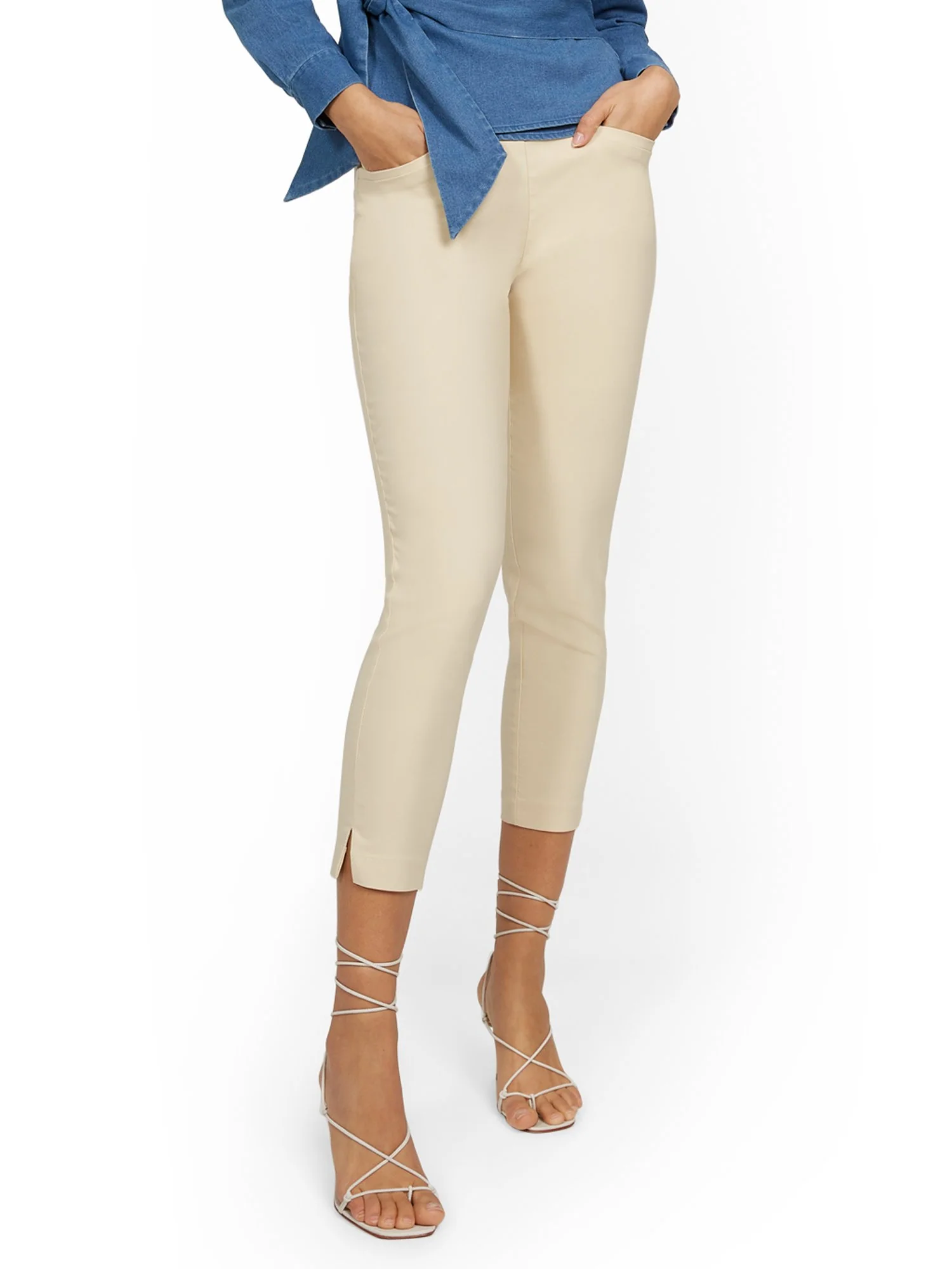 Petite Whitney High-Waisted Tummy Control Pull-On Slim-Leg Capri Pant - Image 6