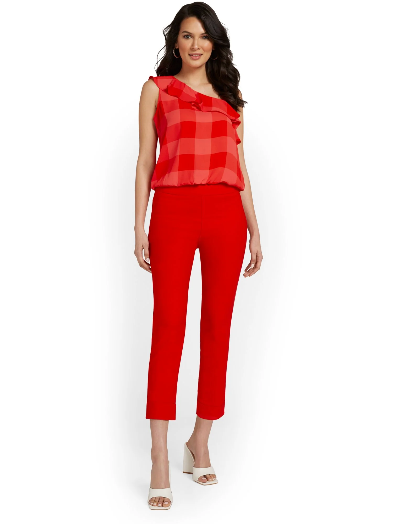 Petite Whitney High-Waisted Tummy Control Pull-On Slim-Leg Cuffed Capri Pant - Image 12