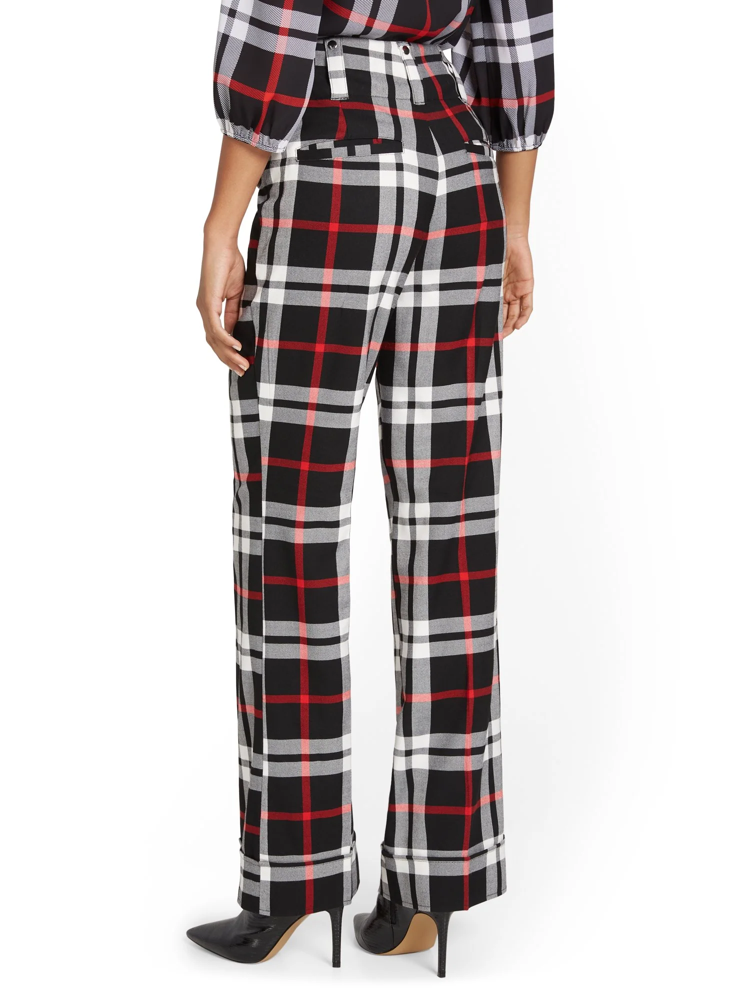 Petite Wide-Leg Plaid Pant - Image 3