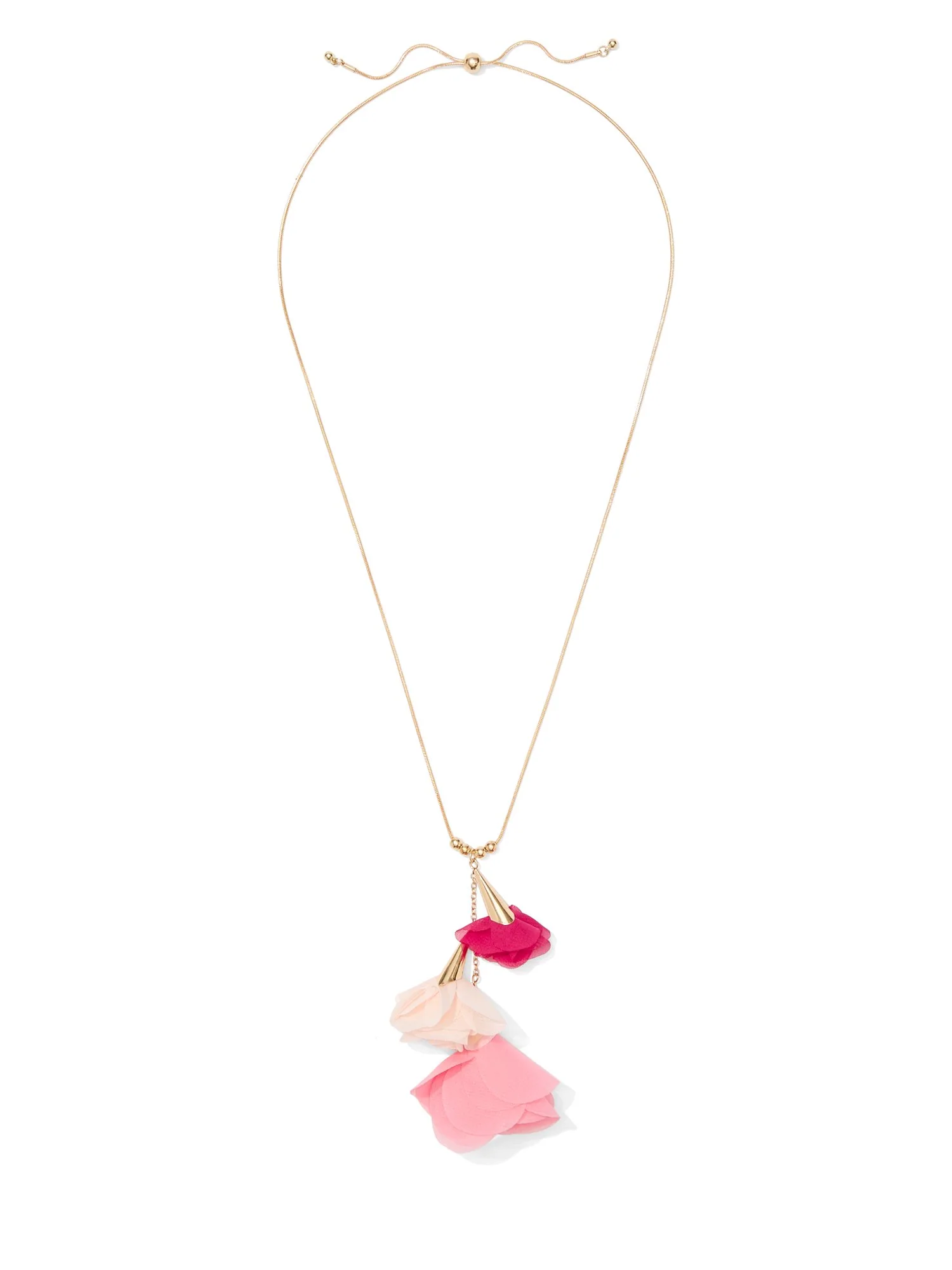 Pink Floral Pendant Necklace