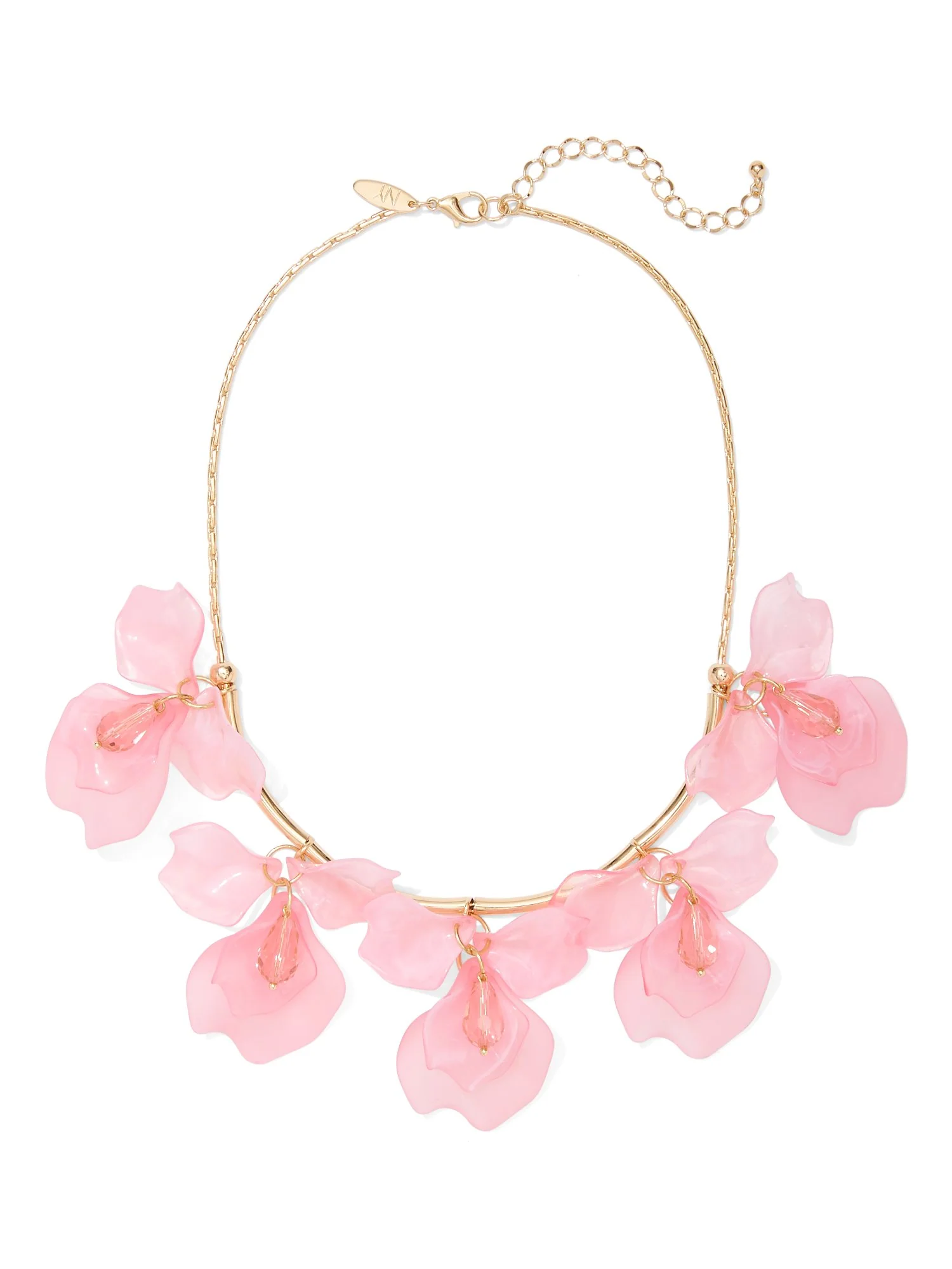 Pink Floral Statement Necklace