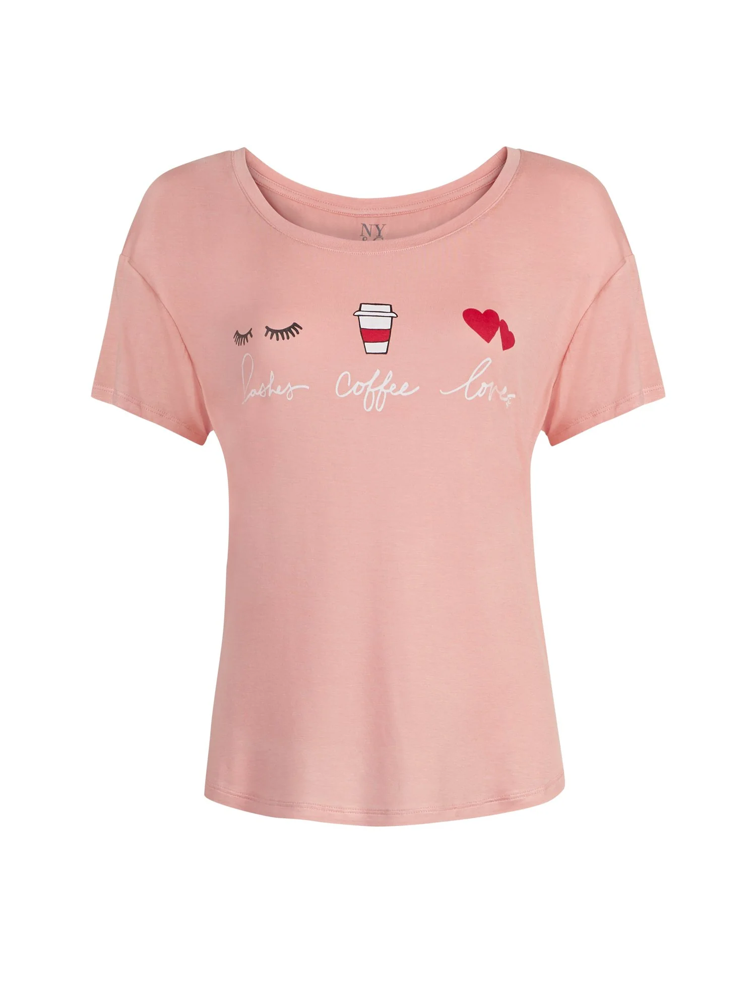 Pink 'Lashes Coffee Love' Sleep Tee - Image 2