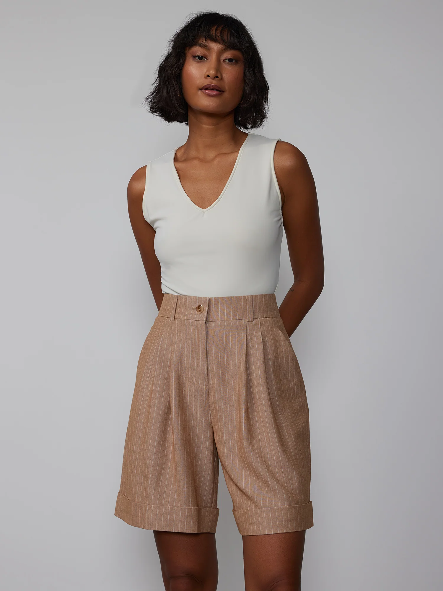 Pinstripe Shorts