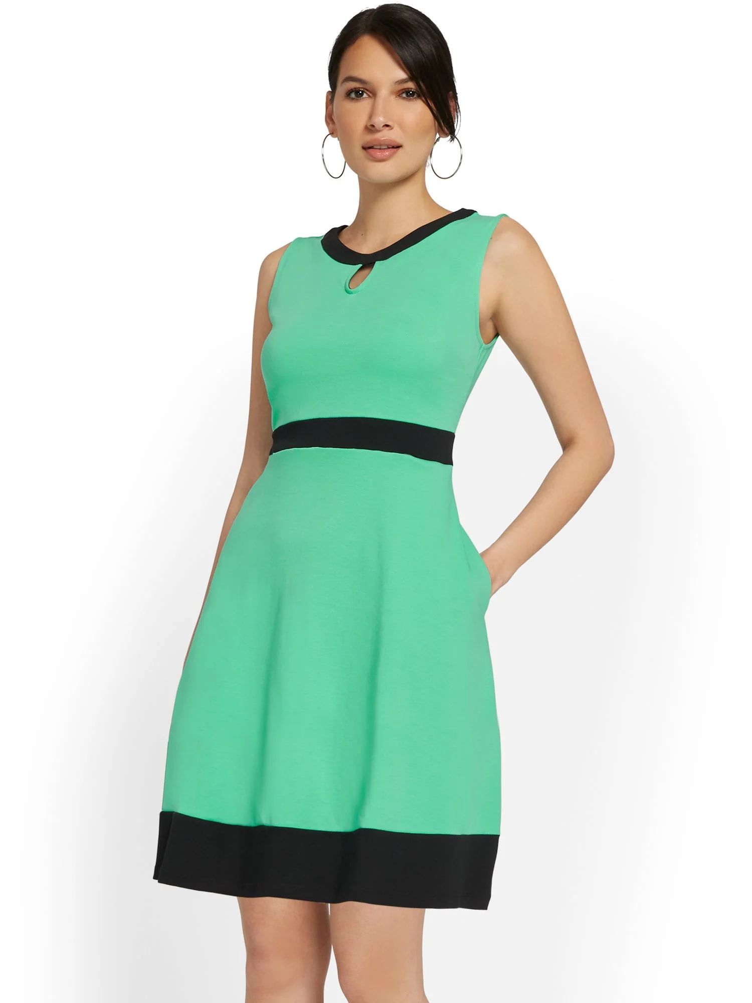 Piped Flare Dress - City Knits - Image 14