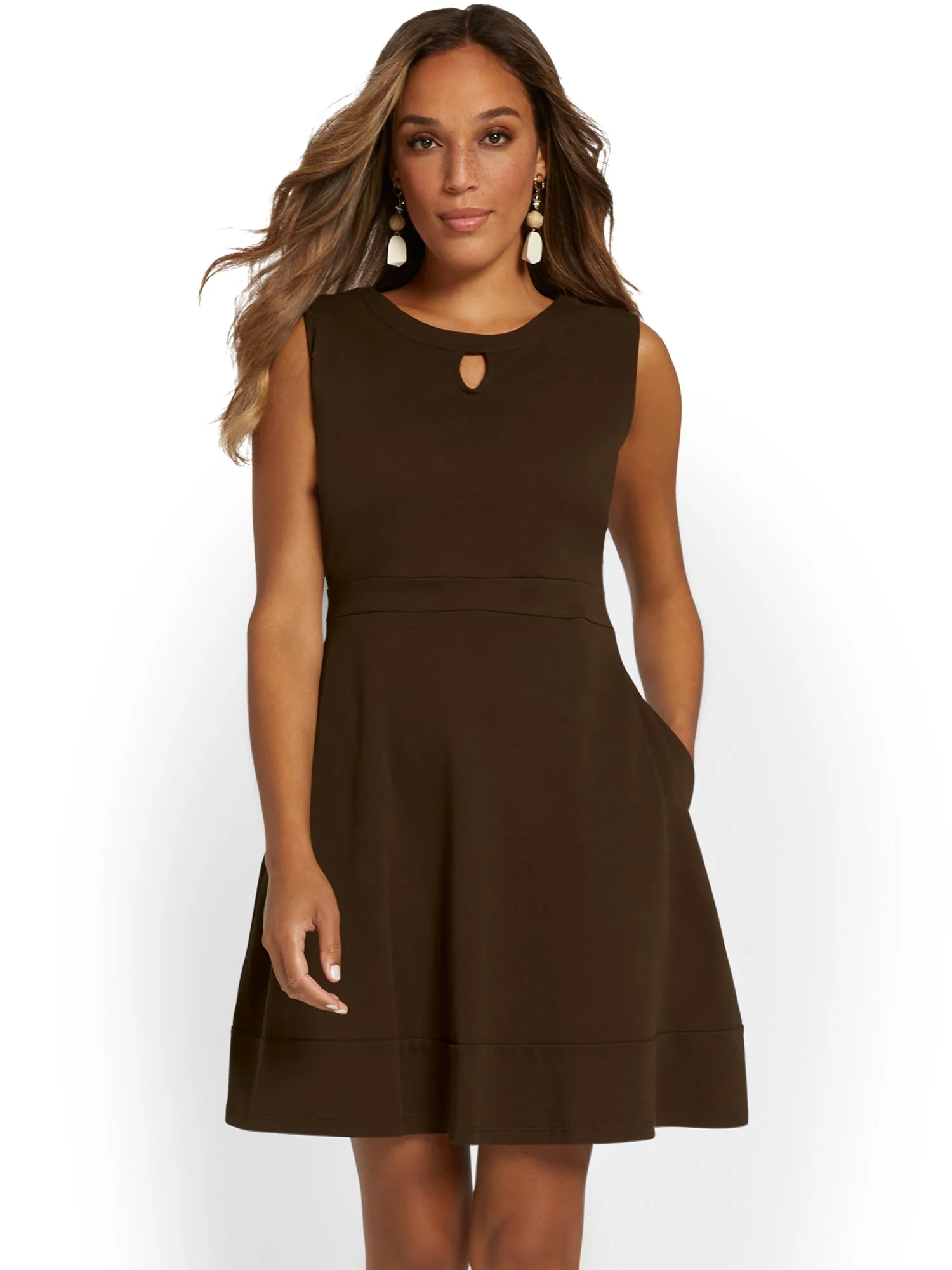 Piped Flare Dress - City Knits - Image 26