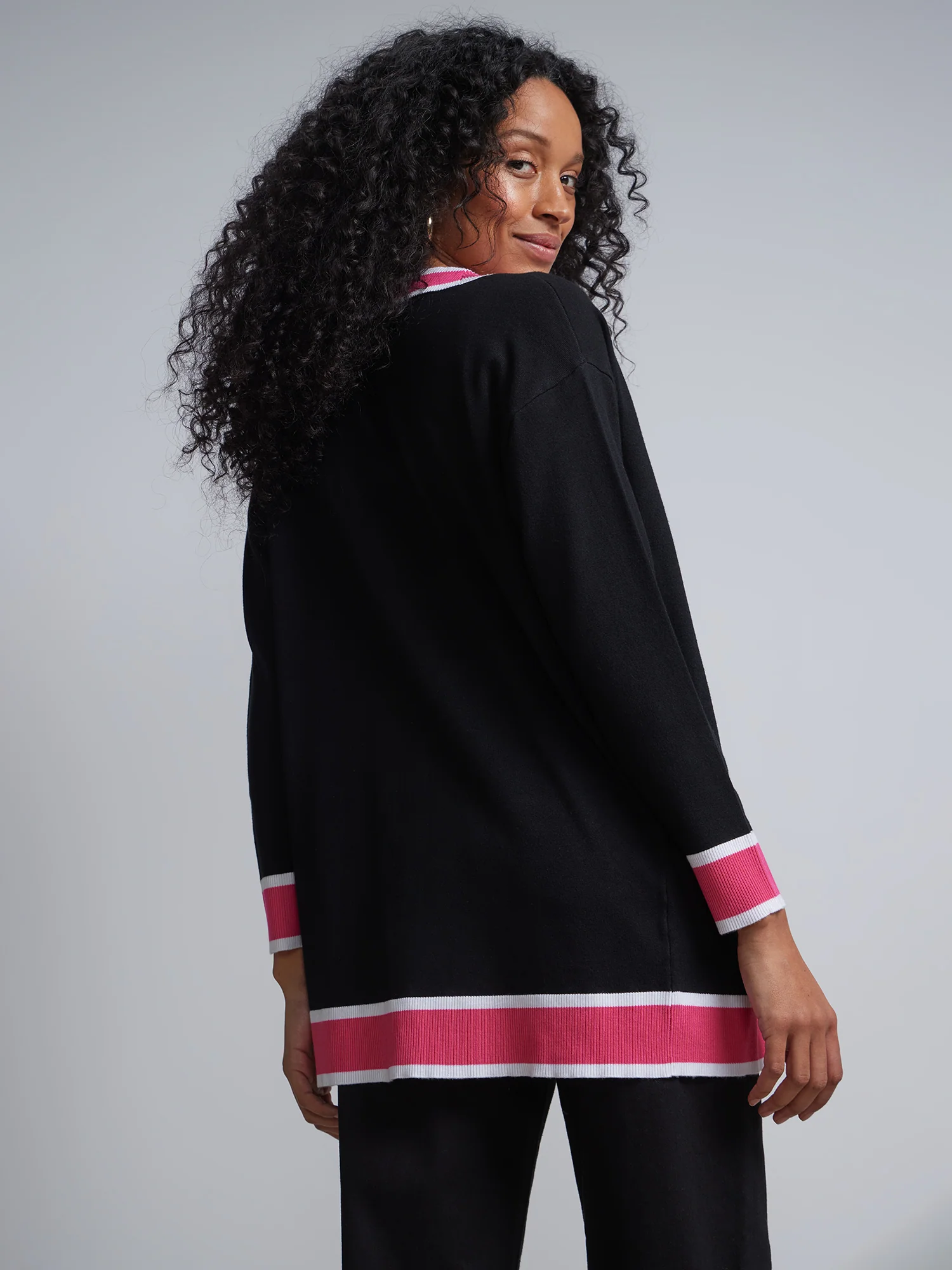 Piped Knit Cardigan - Image 3