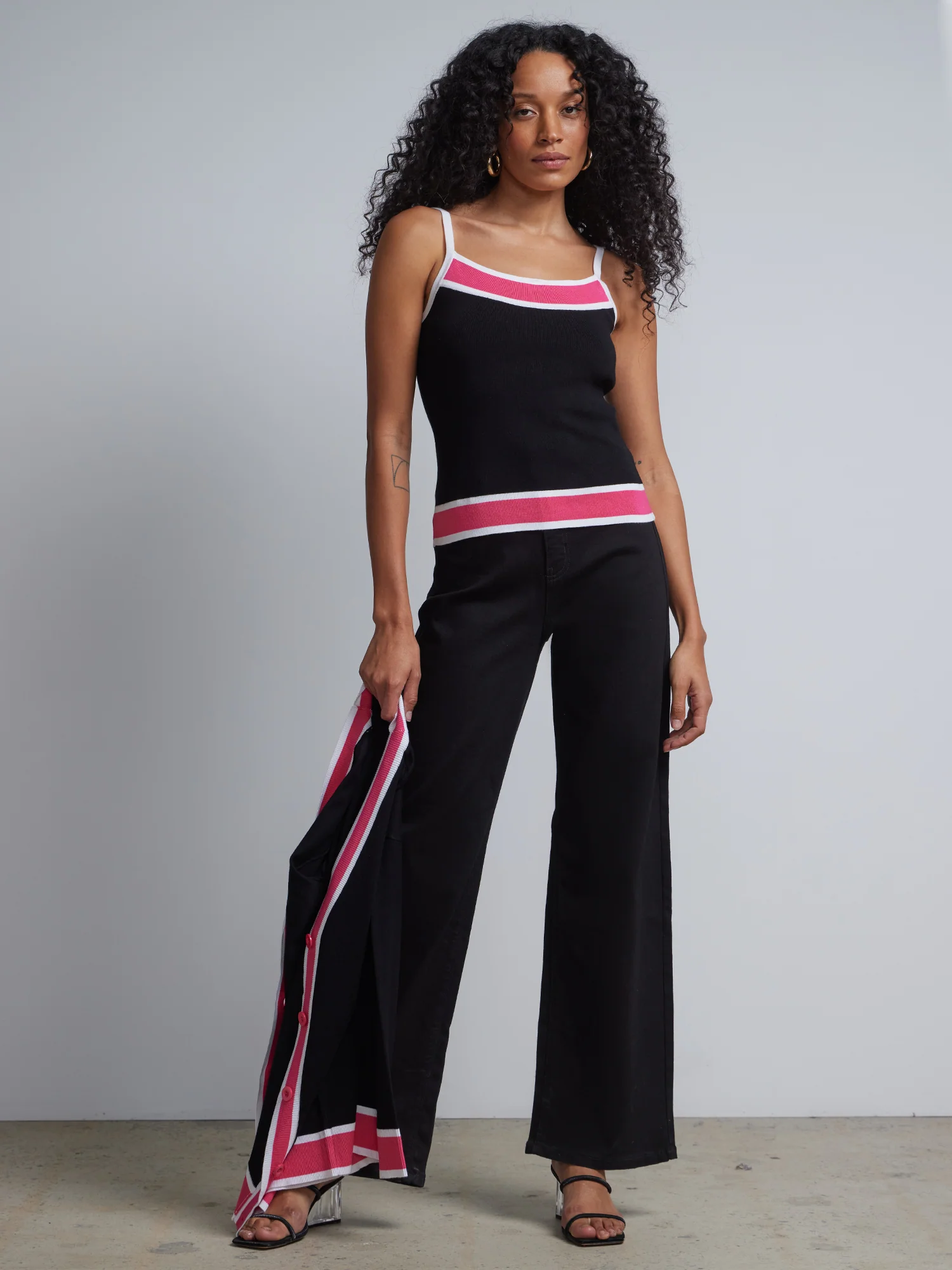 Piped Sleeveless Sweater Shell - Image 4