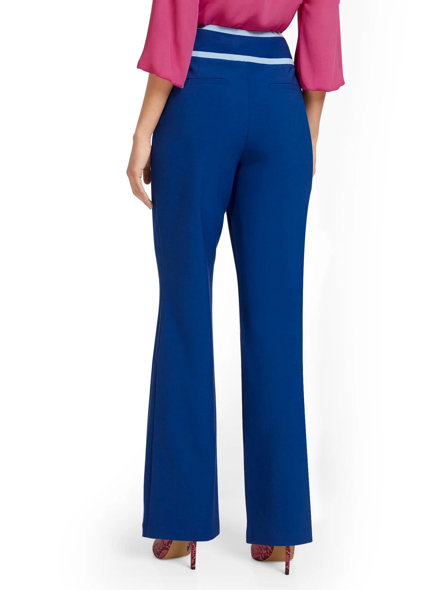 Piped Wide-Leg Pant - Essential Stretch - 7th Avenue - Image 3
