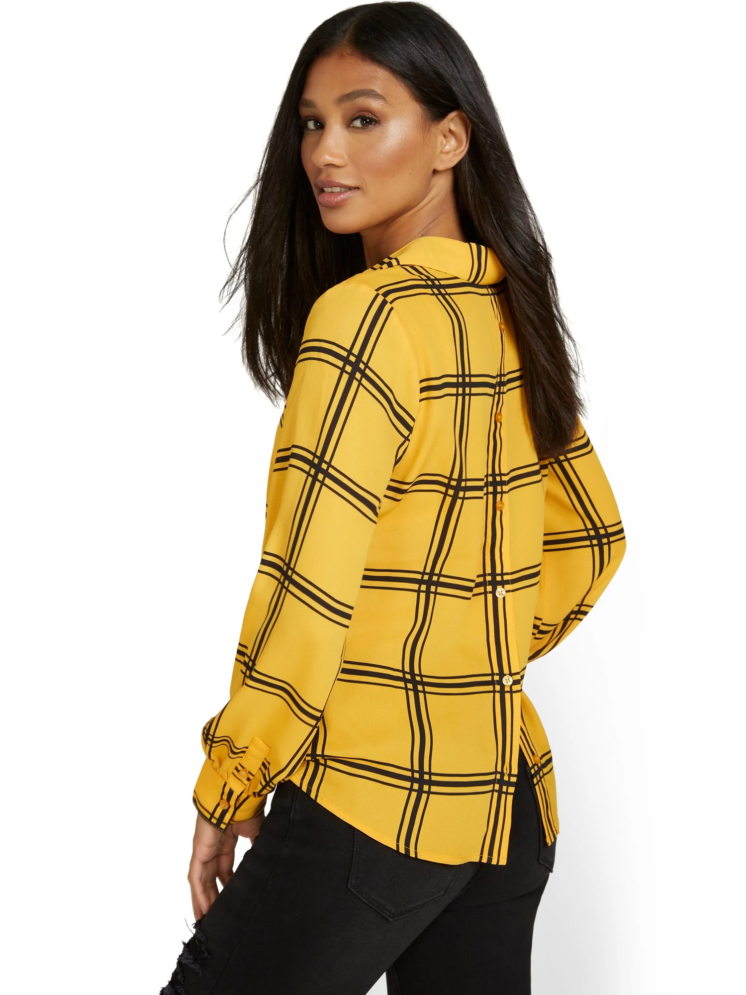 Plaid Button-Back Shirt - Image 6