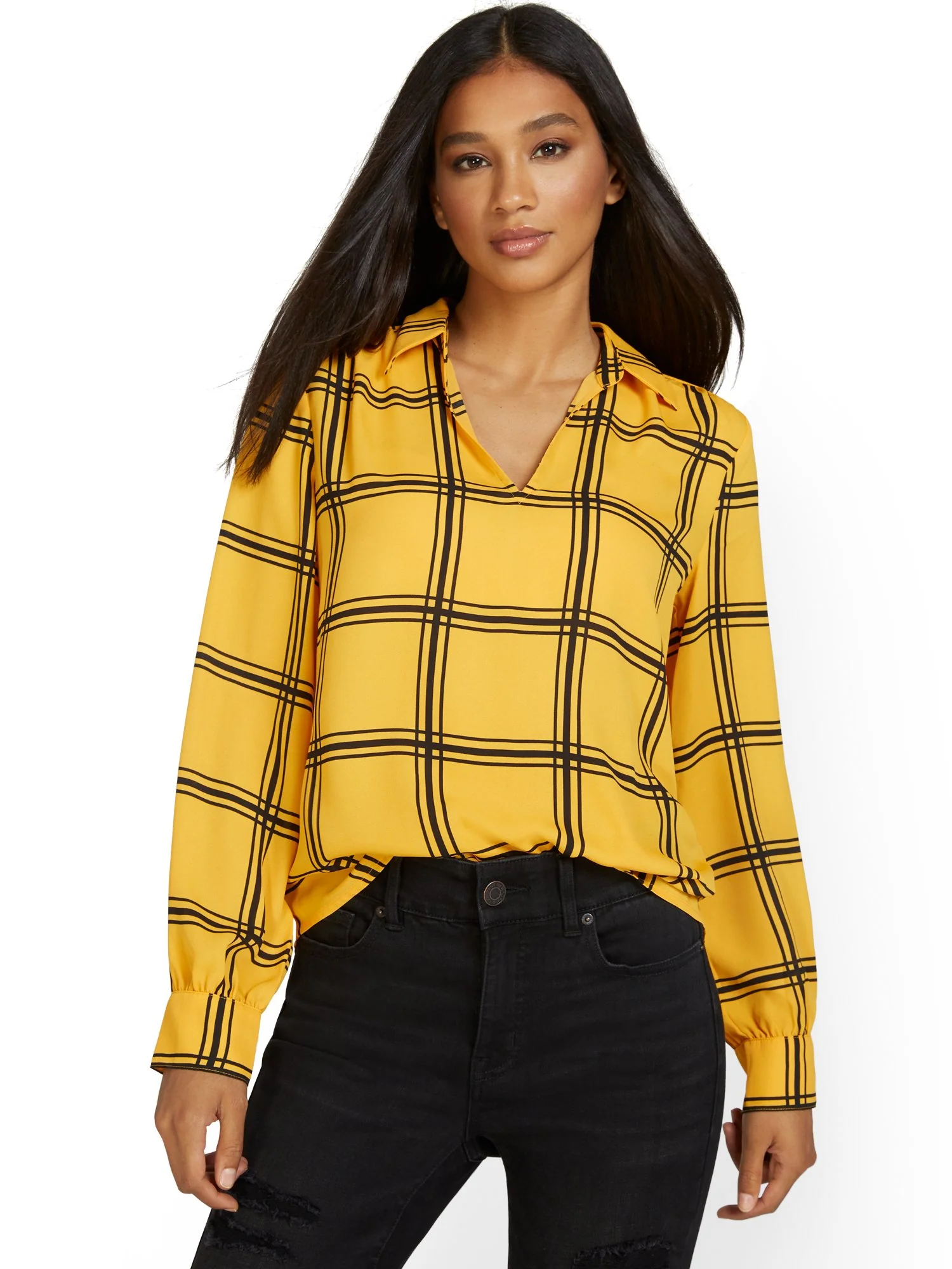 Plaid Button-Back Shirt - Image 8