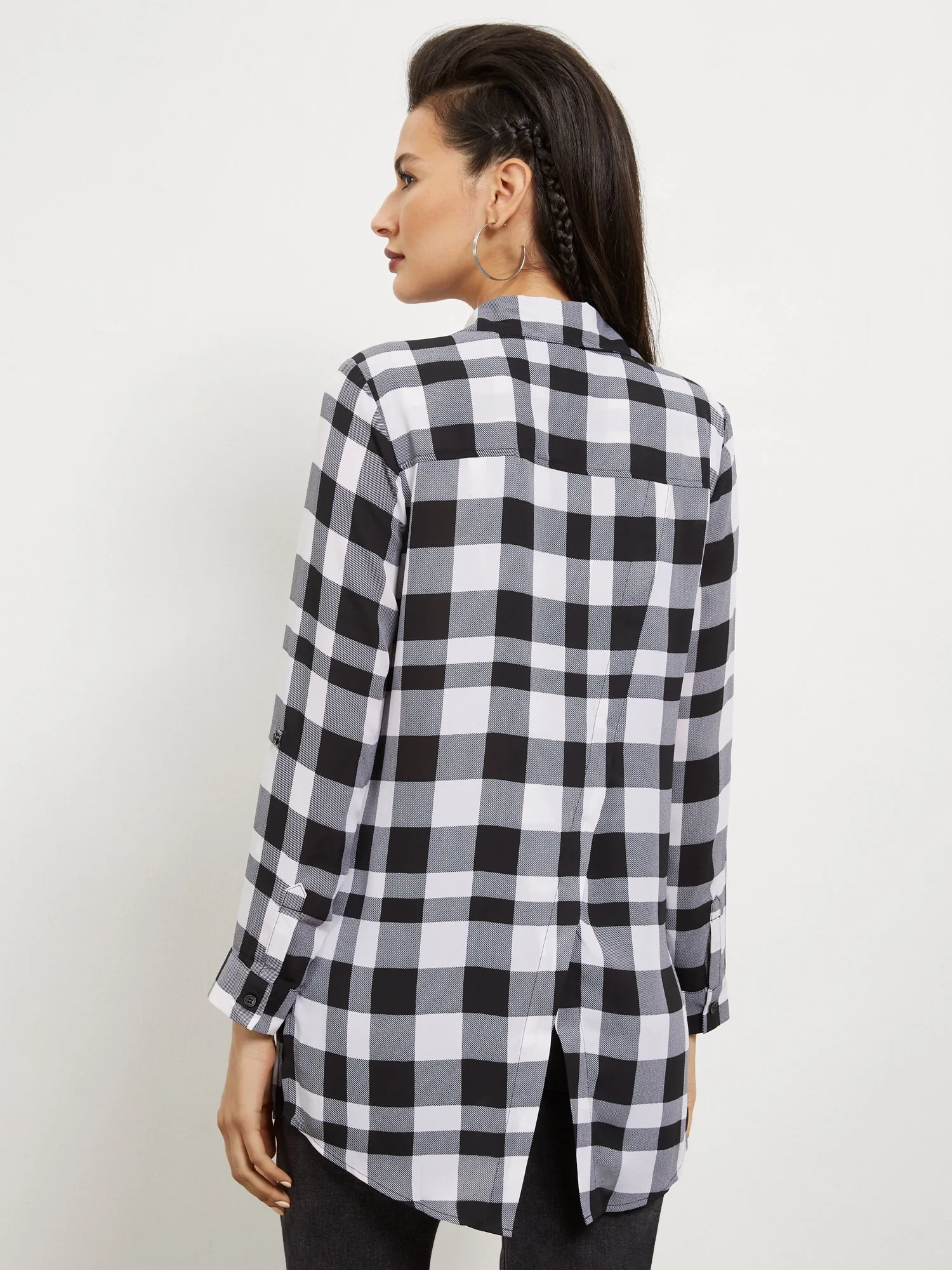 Plaid Button-Down Top - Image 3