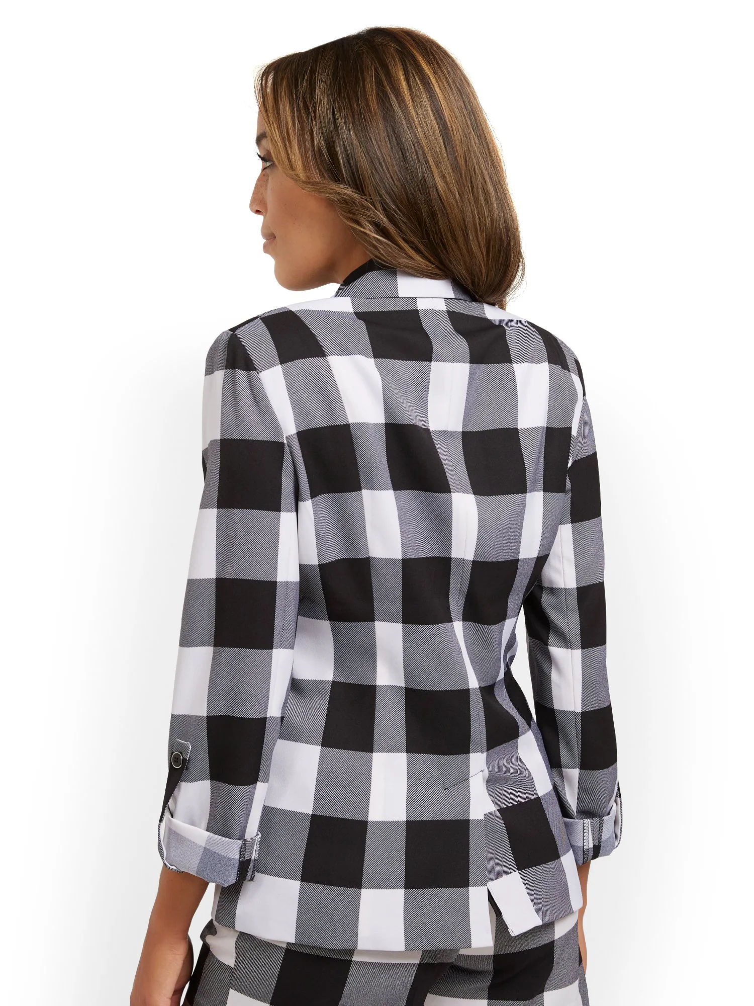 Plaid Double-Breasted Jacket - Image 3