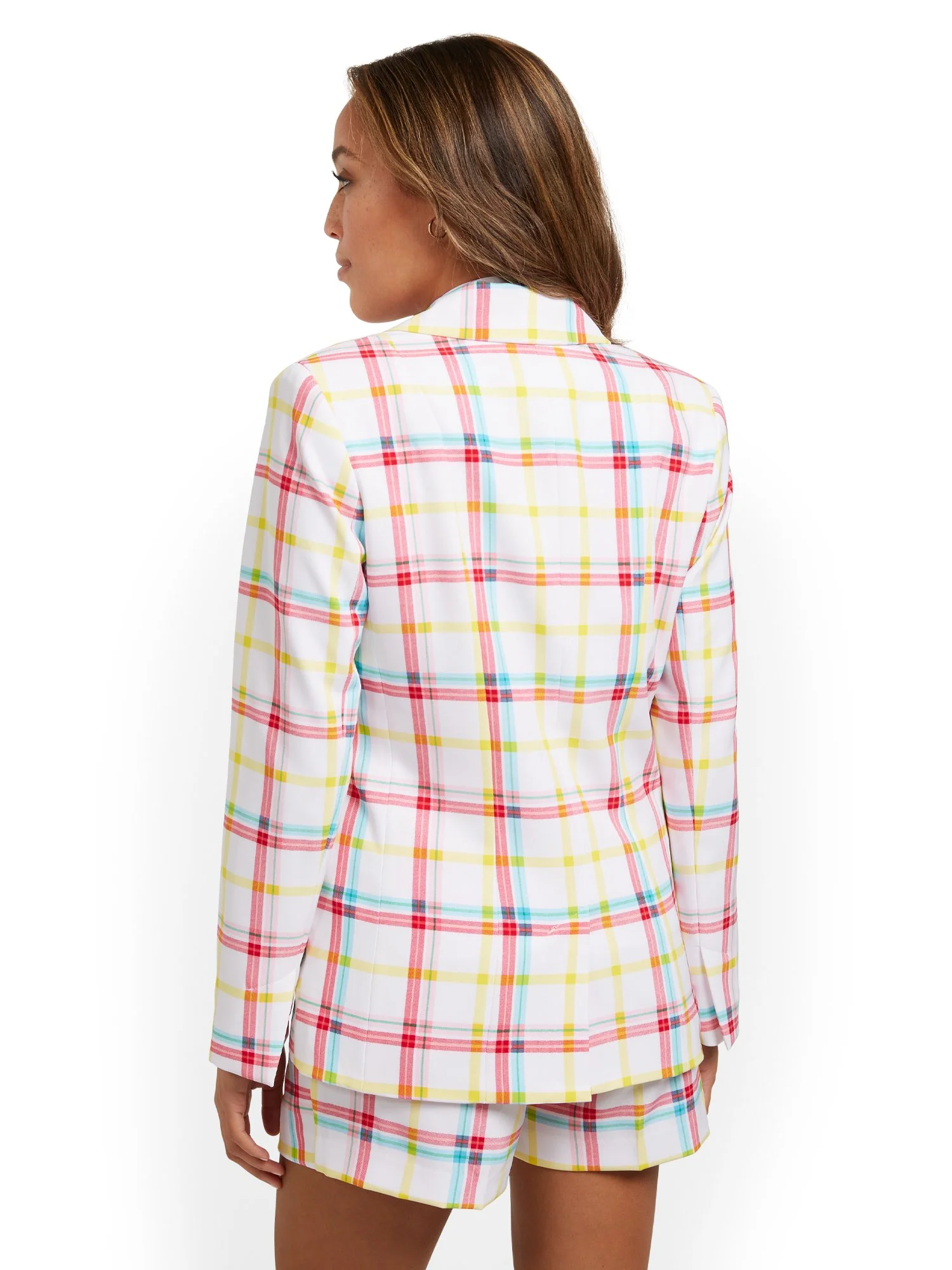 Plaid Double-Breasted Jacket - Image 3
