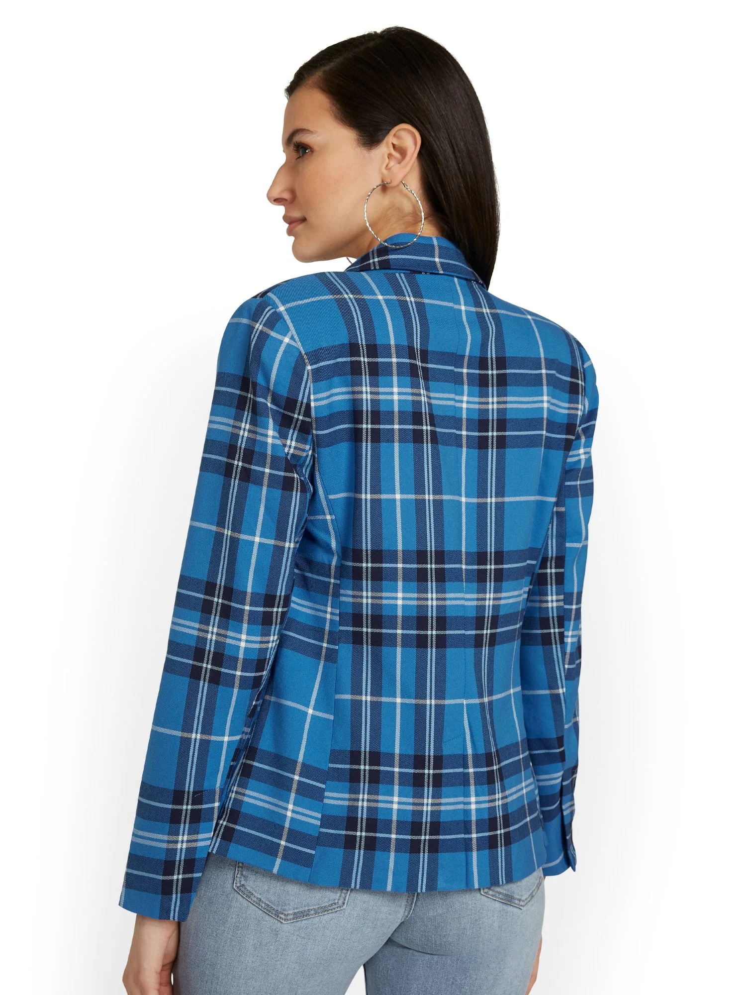 Plaid Double-Breasted Jacket - Image 3