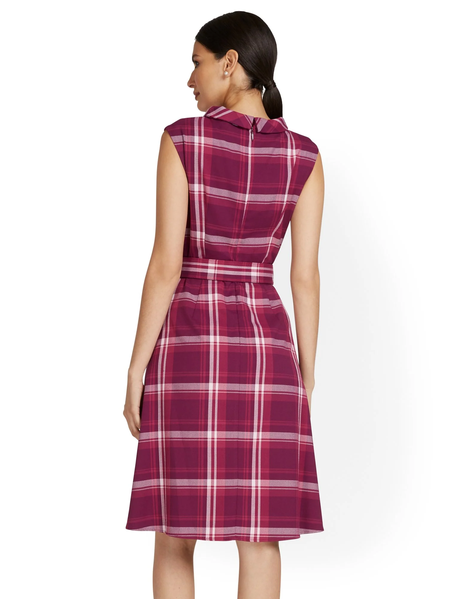 Plaid Flare Dress - Image 3