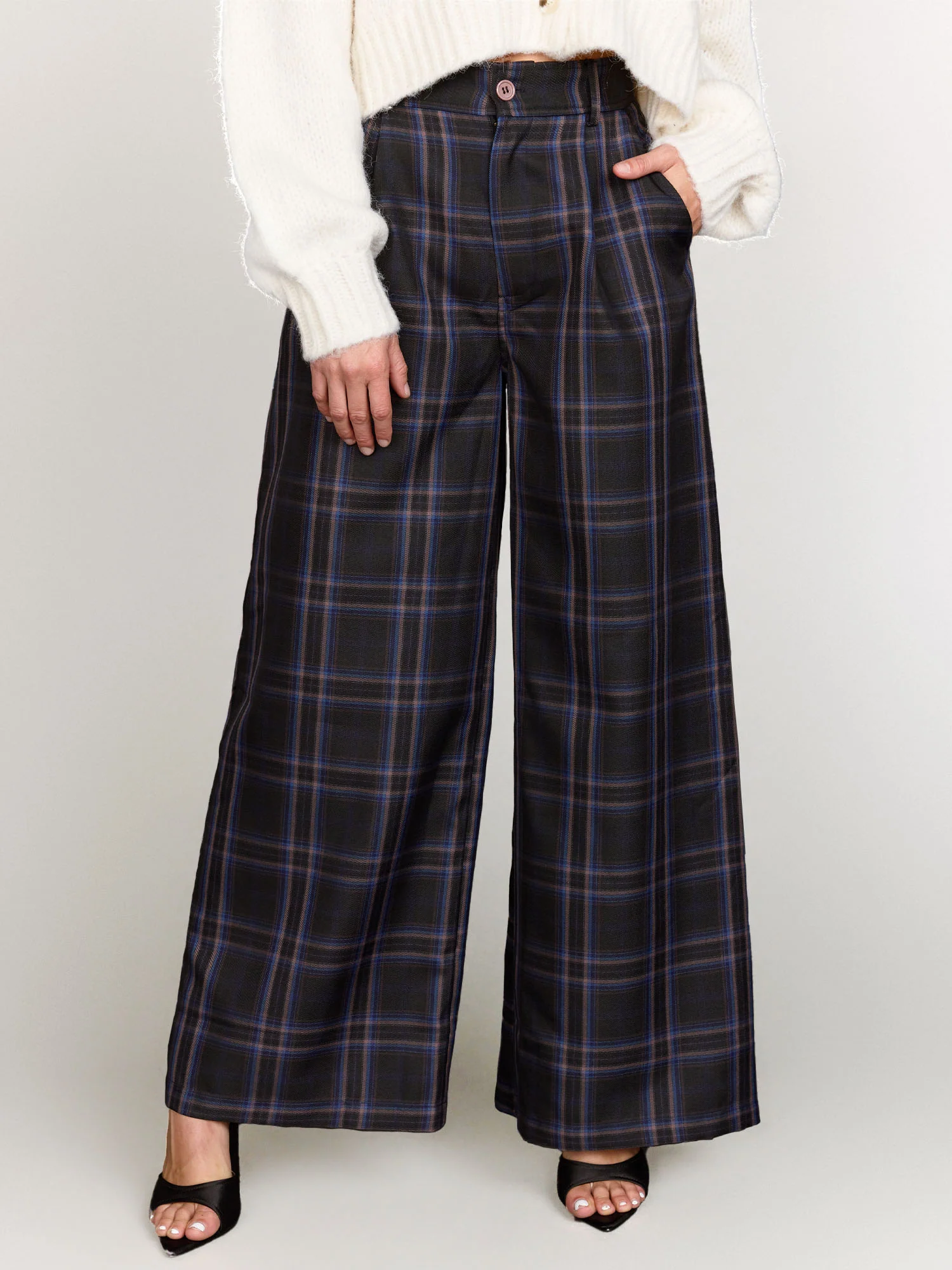 Fore Collection Plaid High Waist Wide Leg Pants - Brands We Love - Image 2