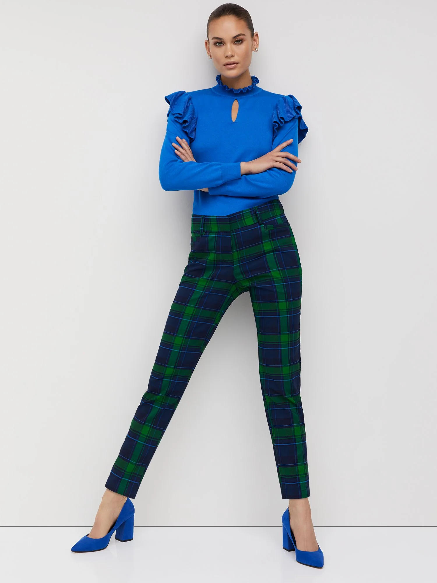 Plaid Modern Slim-Leg Ankle Pant - Image 4