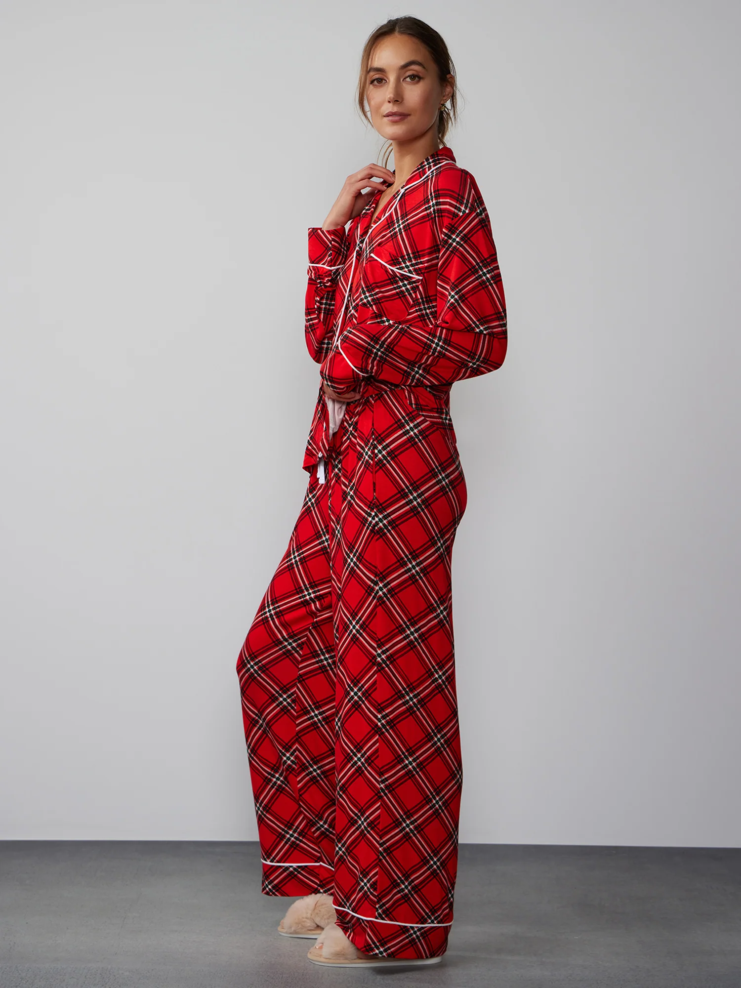 Tartan Plaid Pajama Set - Image 2